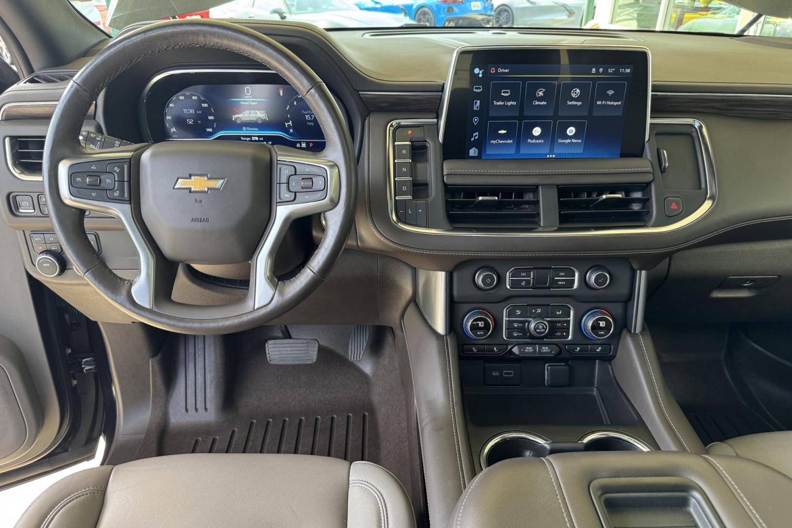 2023 Midnight Blue Metallic /Gray Chevrolet Tahoe LT (1GNSKNKD6PR) with an V8 5.3 Liter engine, Automatic 10 Speed transmission, located at 2304 W. Main St., Boise, ID, 83702, (208) 342-7777, 43.622105, -116.218658 - Remaining Factory Warranty! Very Clean Tahoe! Seats 7! - Photo#21
