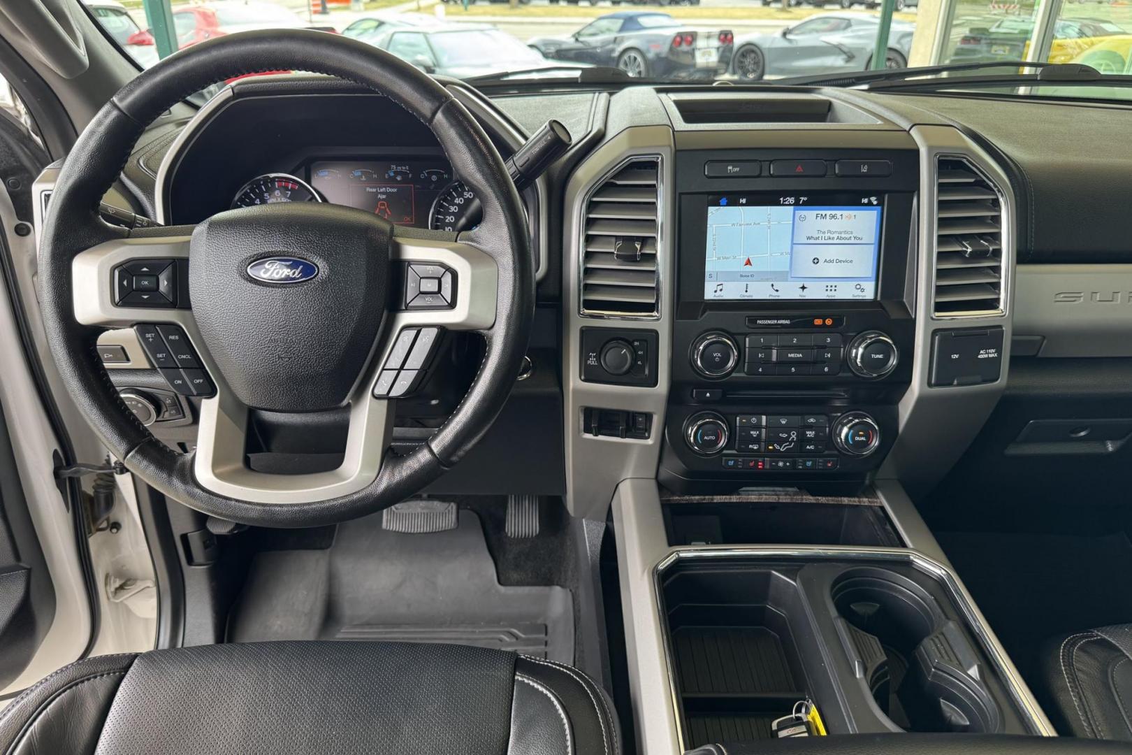 2017 Oxford White /Black Ford F-250 Lariat (1FT7W2B68HE) with an V8 6.2 Liter engine, Automatic 6 Speed transmission, located at 2304 W. Main St., Boise, ID, 83702, (208) 342-7777, 43.622105, -116.218658 - Photo#16
