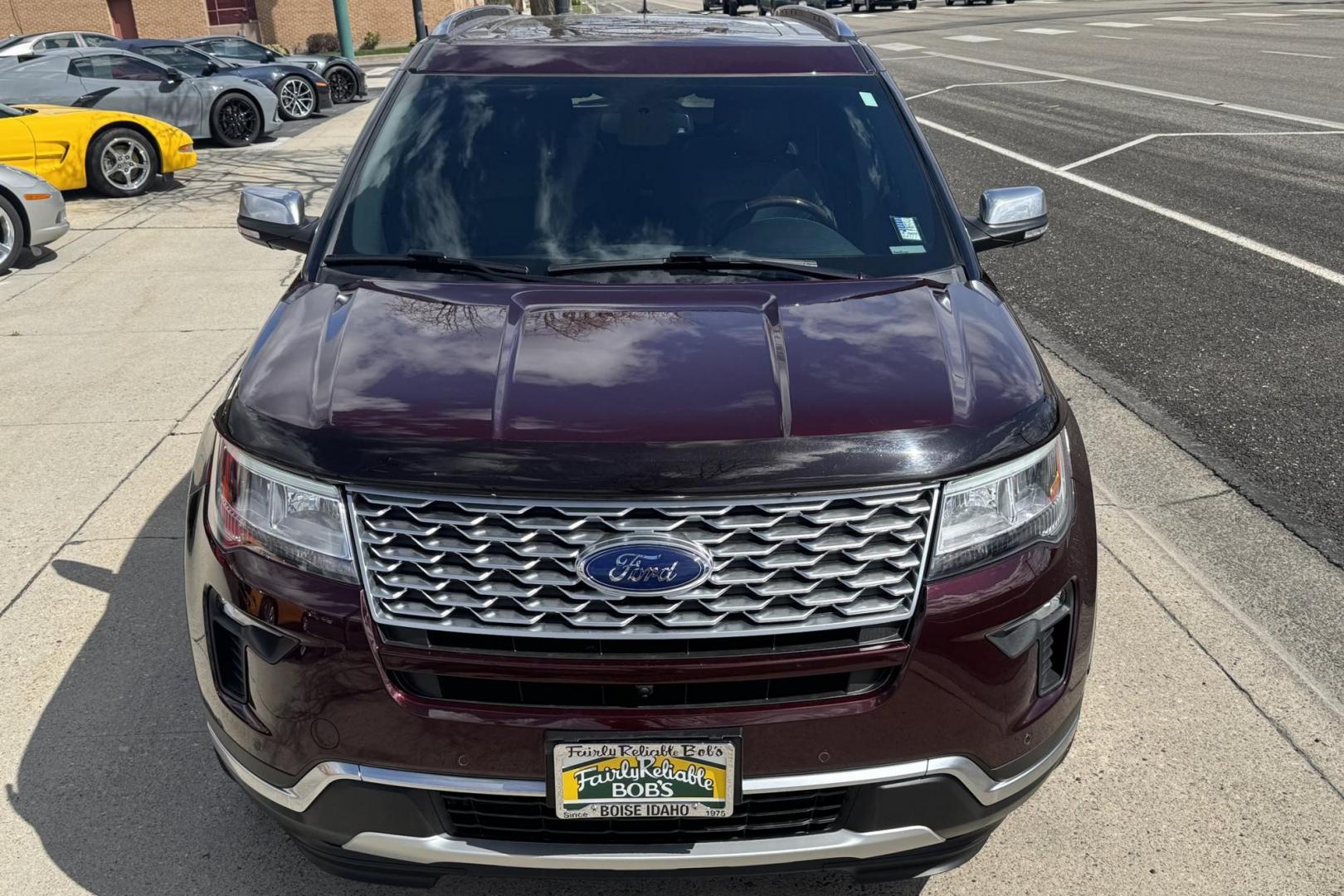 2018 Burgundy Velvet /Black Ford Explorer Platinum (1FM5K8HT3KG) with an V6 3.5 Liter Twin Turbo engine, Automatic 6 Speed transmission, located at 2304 W. Main St., Boise, ID, 83702, (208) 342-7777, 43.622105, -116.218658 - Stunning Explorer! New Tires And Low Mileage! - Photo#2