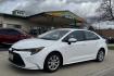 2021 Super White /Black Toyota Corolla LE (5YFEPMAE7MP) with an 4 Cyl 1.8 Liter engine, Automatic transmission, located at 2304 W. Main St., Boise, ID, 83702, (208) 342-7777, 43.622105, -116.218658 - Great Fuel Economy! - Photo#0