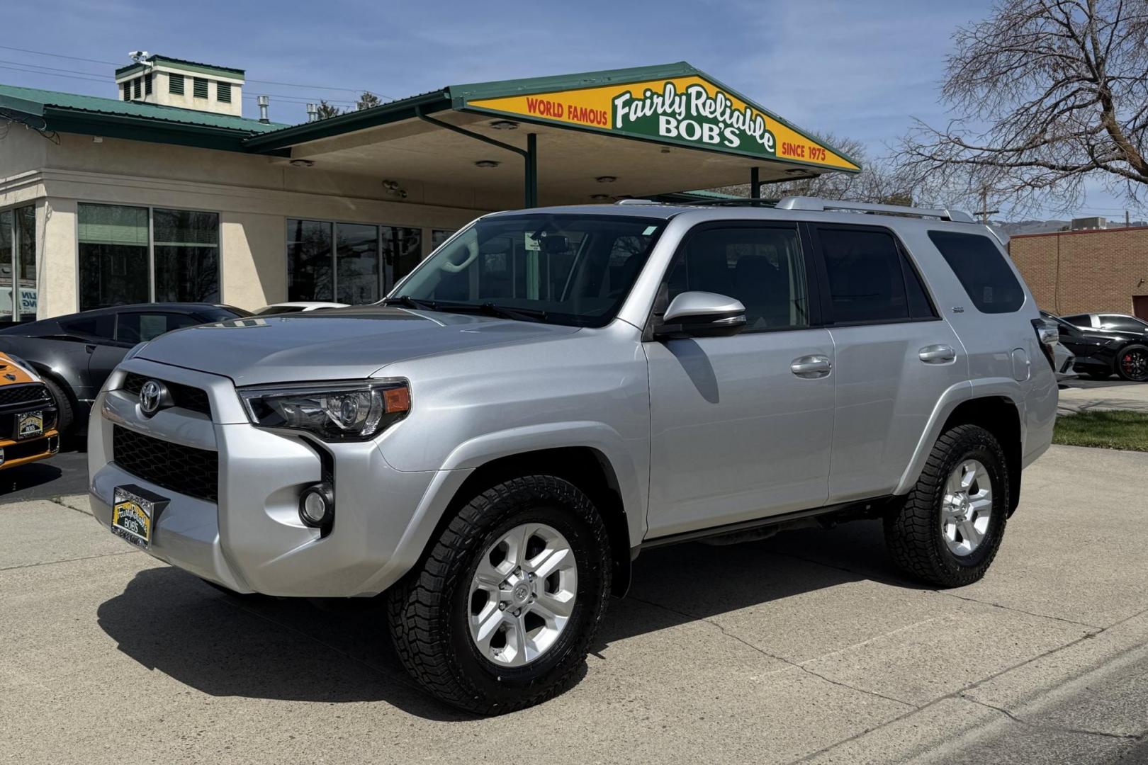 2015 Silver /Jet Black/Graystone Toyota 4Runner SR5 Premium (JTEBU5JR1F5) with an V6 4.0 Liter engine, Automatic transmission, located at 2304 W. Main St., Boise, ID, 83702, (208) 342-7777, 43.622105, -116.218658 - Hard To Find! Great To Own! New Tires Too! - Photo#0