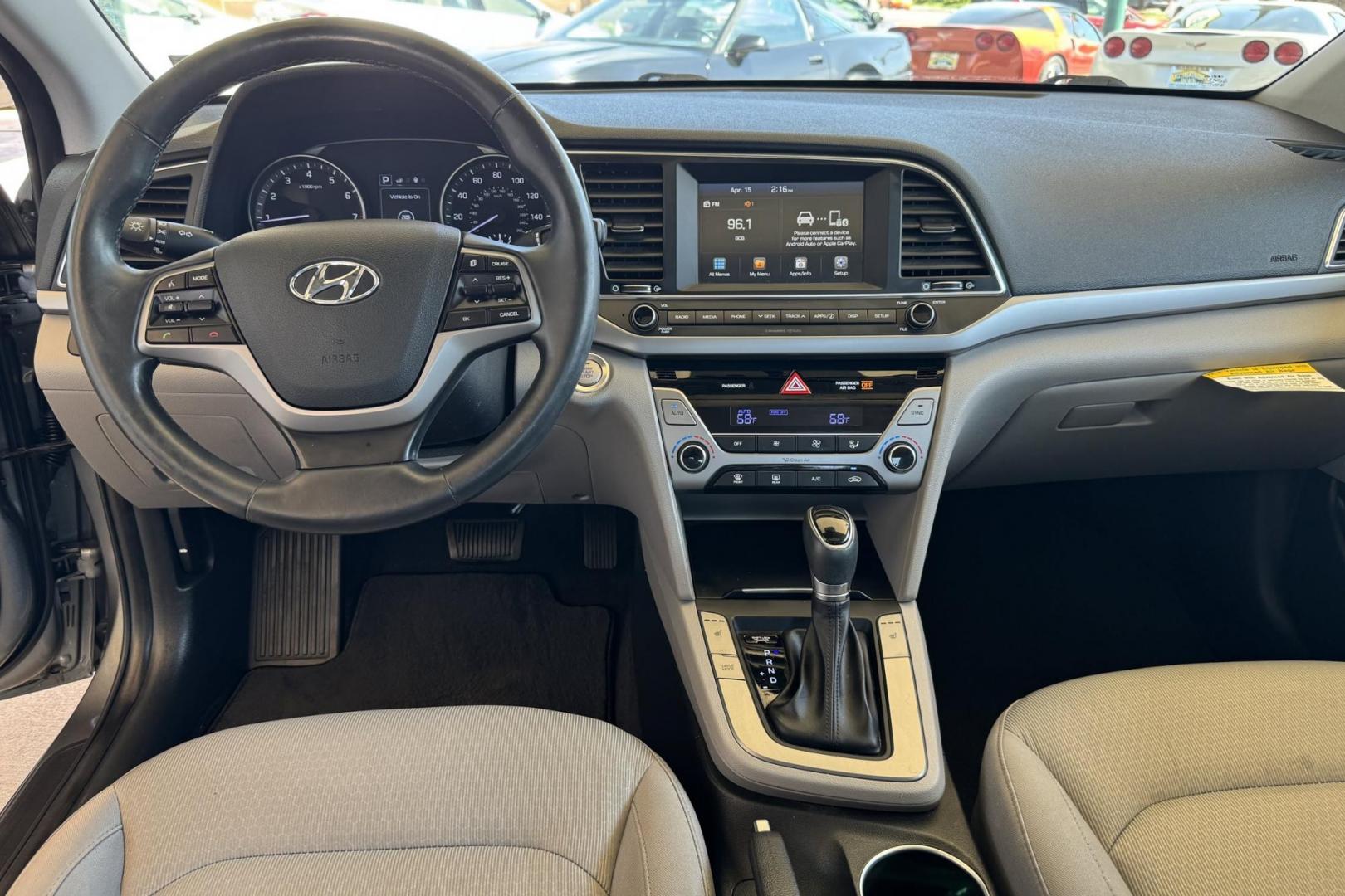 2018 Steel Gray /Gray Hyundai Elantra (KMHD84LF6JU) with an 4 Cyl 2.0 Liter engine, Automatic transmission, located at 2304 W. Main St., Boise, ID, 83702, (208) 342-7777, 43.622105, -116.218658 - Photo#13