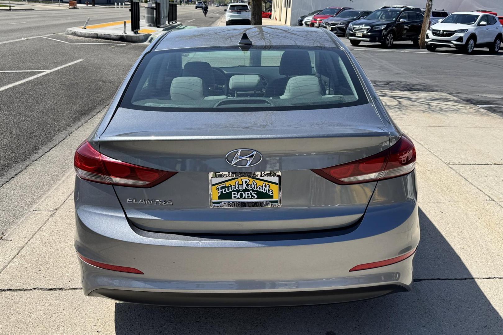2018 Steel Gray /Gray Hyundai Elantra (KMHD84LF6JU) with an 4 Cyl 2.0 Liter engine, Automatic transmission, located at 2304 W. Main St., Boise, ID, 83702, (208) 342-7777, 43.622105, -116.218658 - Photo#1