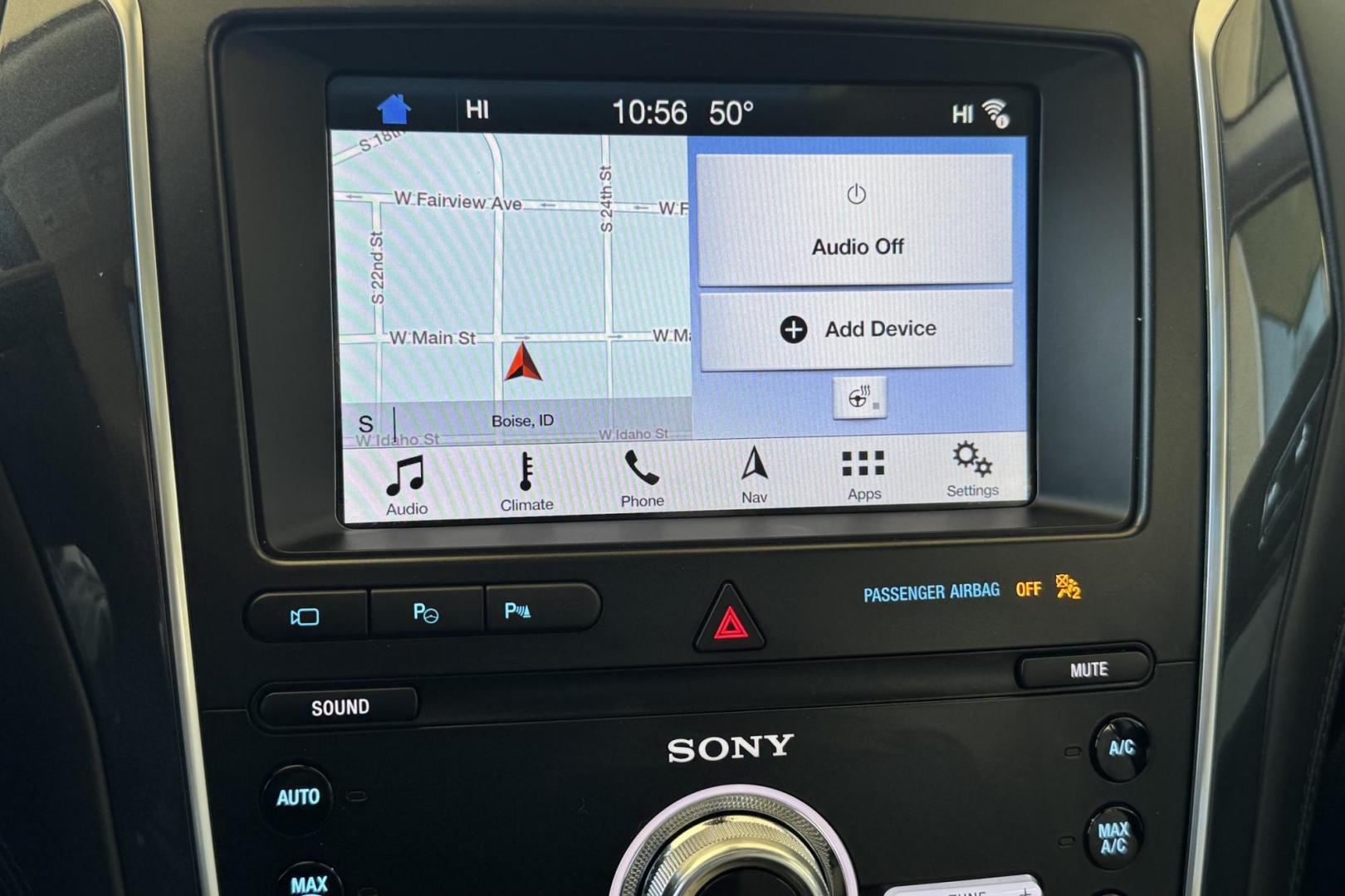 2019 Star White /Medium Soft Ceramic Ford Explorer Platinum (1FM5K8HT0KG) with an V6 3.5 Liter Twin Turbo engine, Automatic 6 Speed transmission, located at 2304 W. Main St., Boise, ID, 83702, (208) 342-7777, 43.622105, -116.218658 - Stunning One Owner Idaho SUV With Brand New Tires Too! - Photo#10