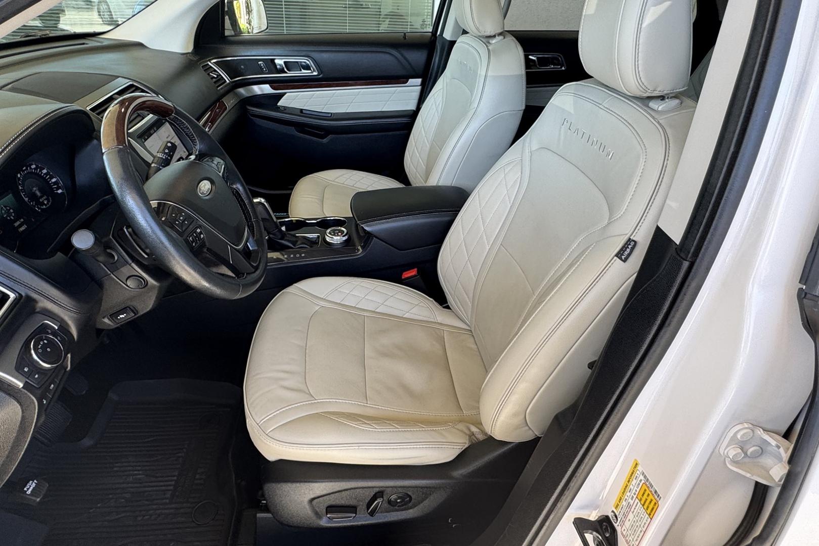 2019 Star White /Medium Soft Ceramic Ford Explorer Platinum (1FM5K8HT0KG) with an V6 3.5 Liter Twin Turbo engine, Automatic 6 Speed transmission, located at 2304 W. Main St., Boise, ID, 83702, (208) 342-7777, 43.622105, -116.218658 - Stunning One Owner Idaho SUV With Brand New Tires Too! - Photo#11