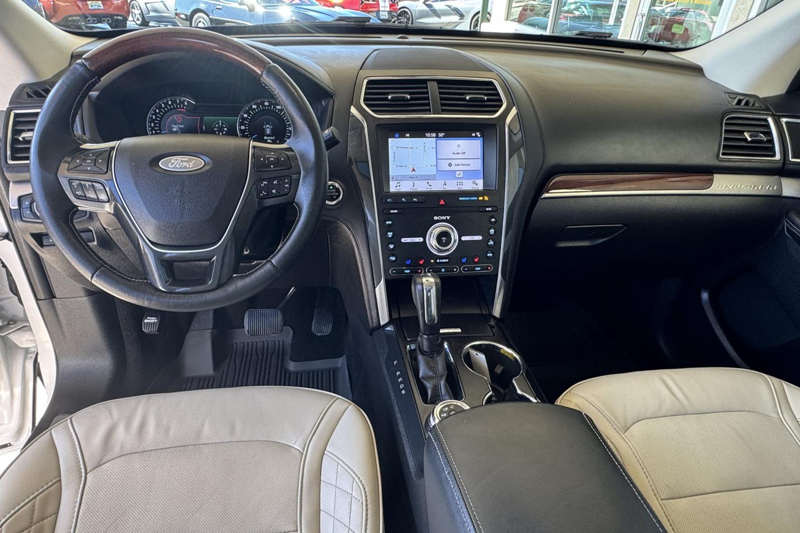 2019 Star White /Medium Soft Ceramic Ford Explorer Platinum (1FM5K8HT0KG) with an V6 3.5 Liter Twin Turbo engine, Automatic 6 Speed transmission, located at 2304 W. Main St., Boise, ID, 83702, (208) 342-7777, 43.622105, -116.218658 - Stunning One Owner Idaho SUV With Brand New Tires Too! - Photo#18