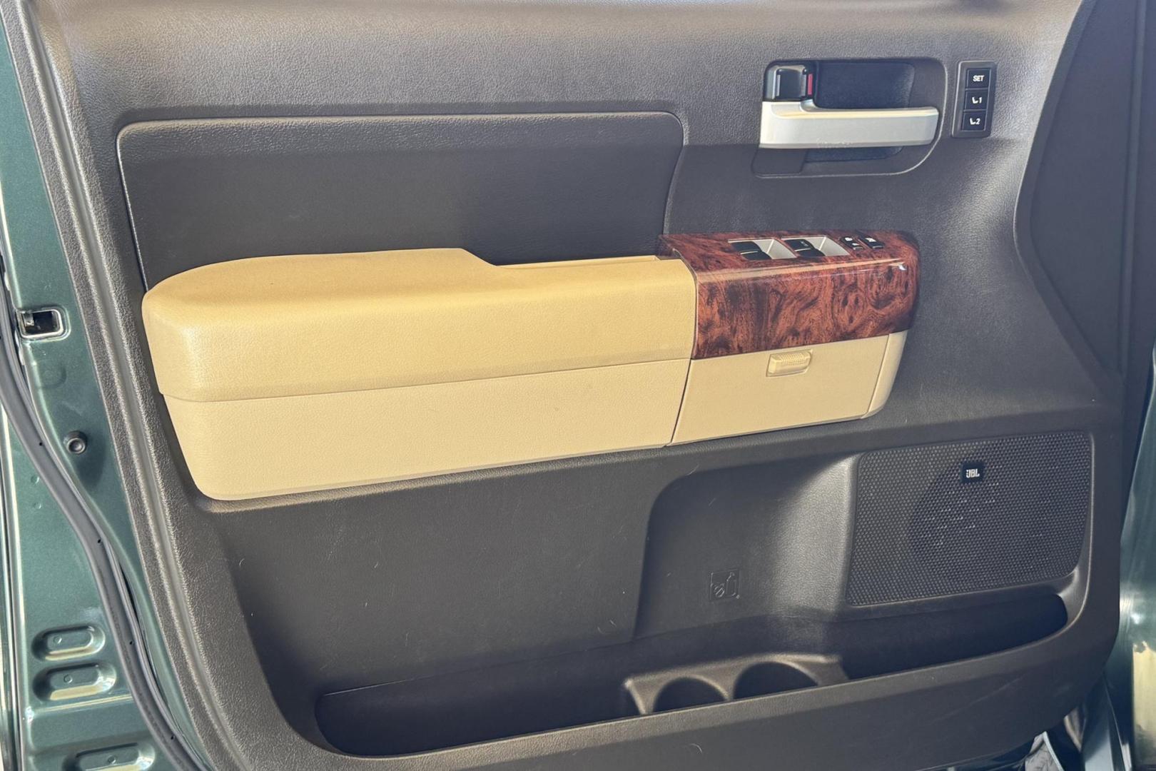 2008 Green /Tan Toyota Tundra Double Cab Limited (5TFDV58118X) with an V8 5.7 Liter engine, Automatic transmission, located at 2304 W. Main St., Boise, ID, 83702, (208) 342-7777, 43.622105, -116.218658 - Hard To Find! Great To Own! - Photo#10