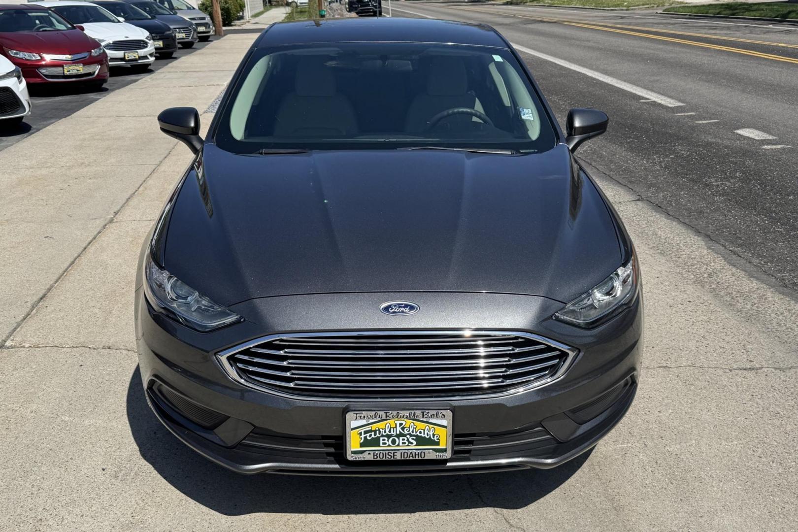 2018 Gray /Gray Ford Fusion Hybrid (3FA6P0UU9JR) with an 4 Cyl 2.0 Liter Hybrid engine, Automatic transmission, located at 2304 W. Main St., Boise, ID, 83702, (208) 342-7777, 43.622105, -116.218658 - New Tires! Great Fuel Economy! - Photo#3