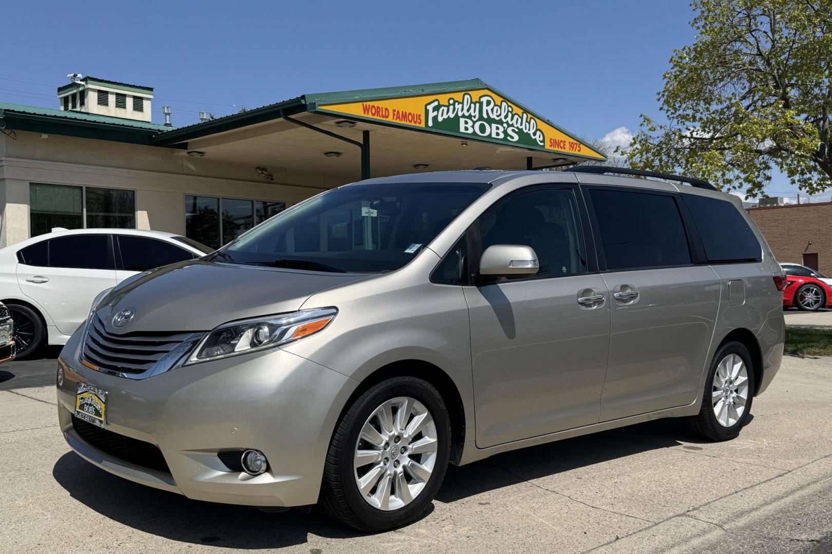 2015 Champagne Mica /Havana Brown Toyota Sienna Limited (5TDDK3DC1FS) with an V6 3.5 Liter engine, Automatic 6 Speed transmission, located at 2304 W. Main St., Boise, ID, 83702, (208) 342-7777, 43.622105, -116.218658 - Stunning! Highly Optioned All Wheel Drive Sienna! - Photo#0