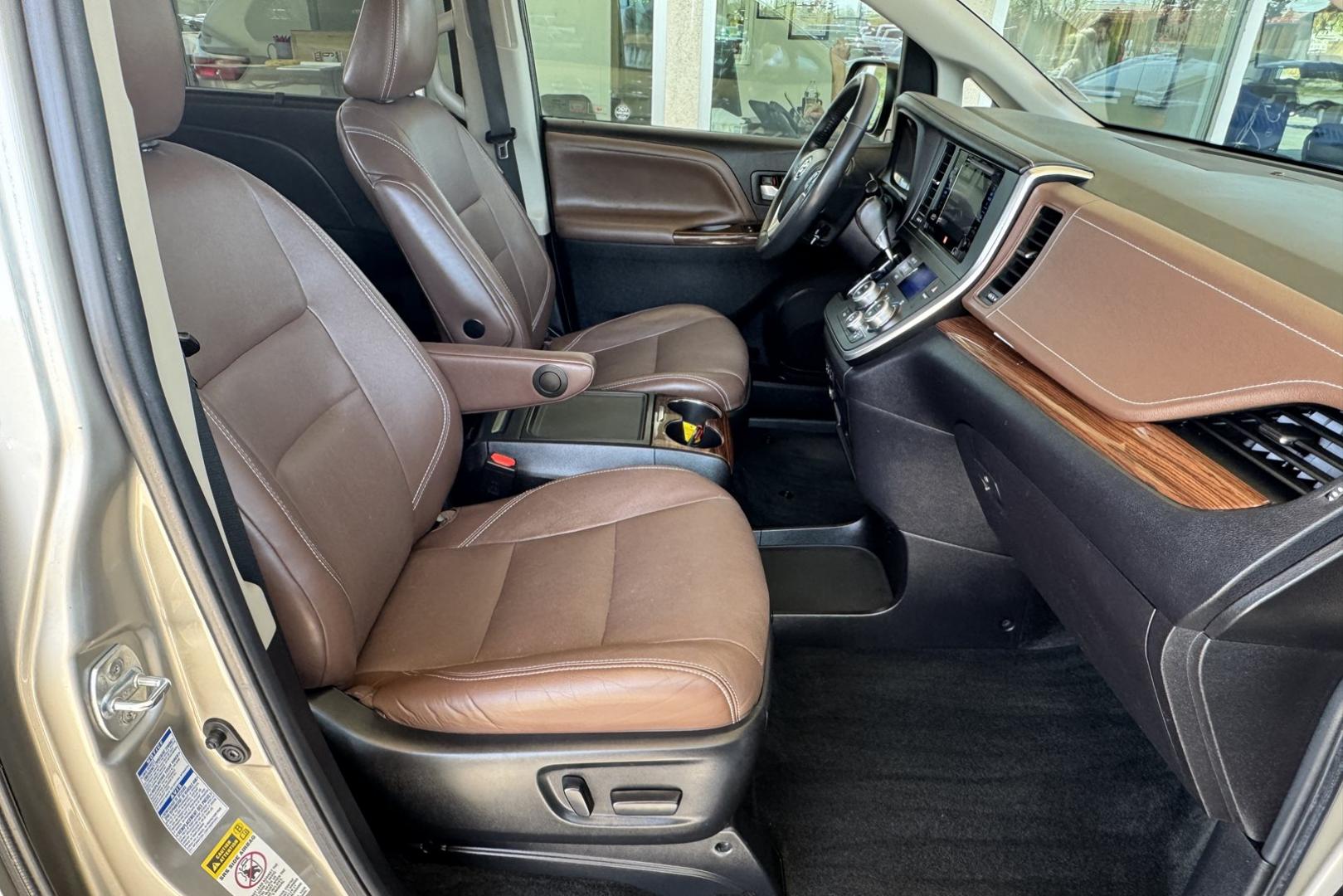 2015 Champagne Mica /Havana Brown Toyota Sienna Limited (5TDDK3DC1FS) with an V6 3.5 Liter engine, Automatic 6 Speed transmission, located at 2304 W. Main St., Boise, ID, 83702, (208) 342-7777, 43.622105, -116.218658 - Stunning! Highly Optioned All Wheel Drive Sienna! - Photo#19