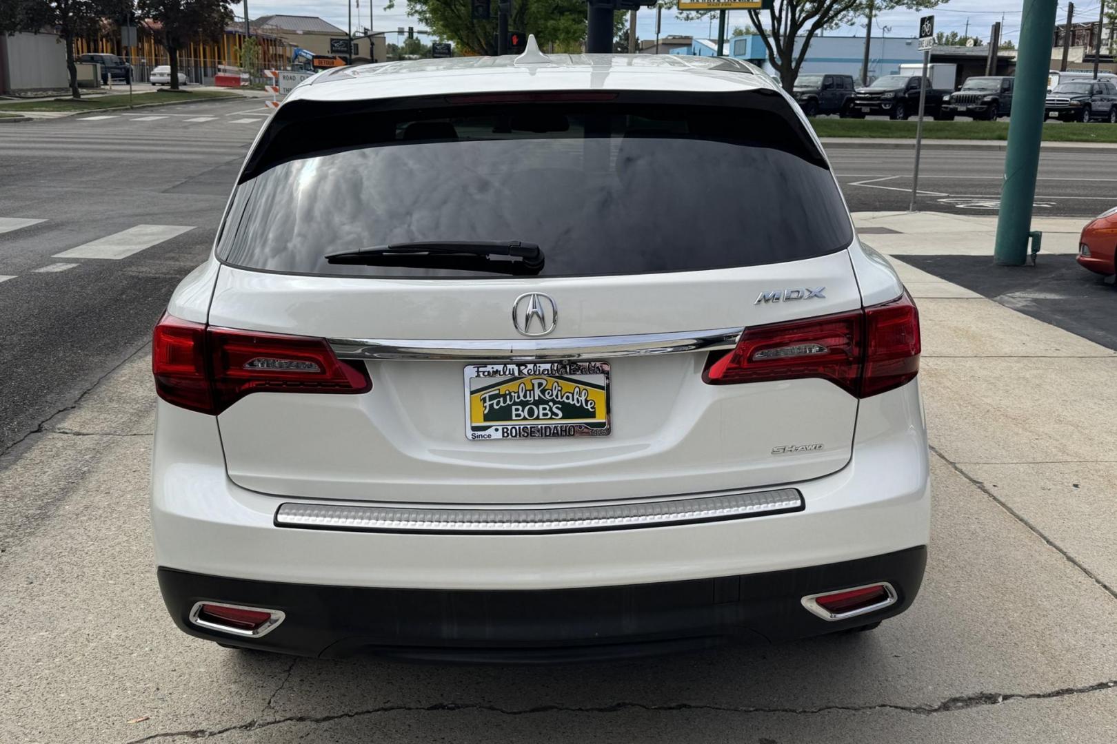 2015 White /Oak Acura MDX Tech (5FRYD4H49FB) with an V6 3.5 Liter engine, Automatic 6 Speed transmission, located at 2304 W. Main St., Boise, ID, 83702, (208) 342-7777, 43.622105, -116.218658 - New Tires! Well Maintained And Clean! - Photo#1