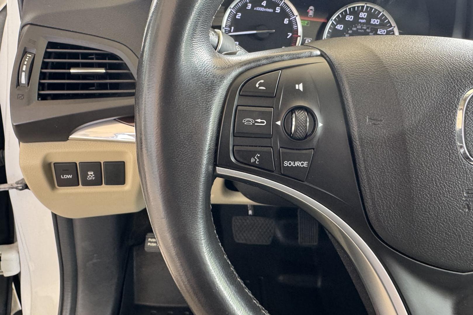 2015 White /Oak Acura MDX Tech (5FRYD4H49FB) with an V6 3.5 Liter engine, Automatic 6 Speed transmission, located at 2304 W. Main St., Boise, ID, 83702, (208) 342-7777, 43.622105, -116.218658 - New Tires! Well Maintained And Clean! - Photo#9