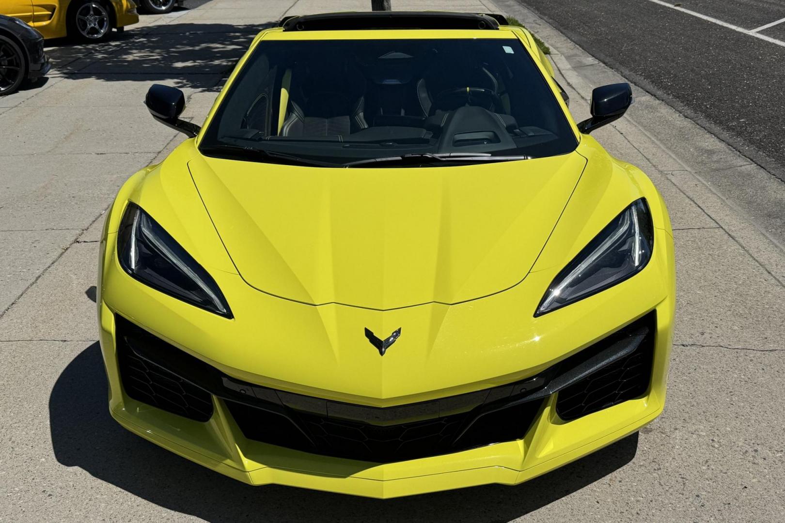 2024 Accelerate Yellow /Jet Black Chevrolet Corvette Stingray Z/06 3LZ (1G1YF2D32R5) with an V8 5.5 Liter engine, Automatic 8 Speed transmission, located at 2304 W. Main St., Boise, ID, 83702, (208) 342-7777, 43.622105, -116.218658 - 670-HP Mid Engine Road Rocket! - Photo#3