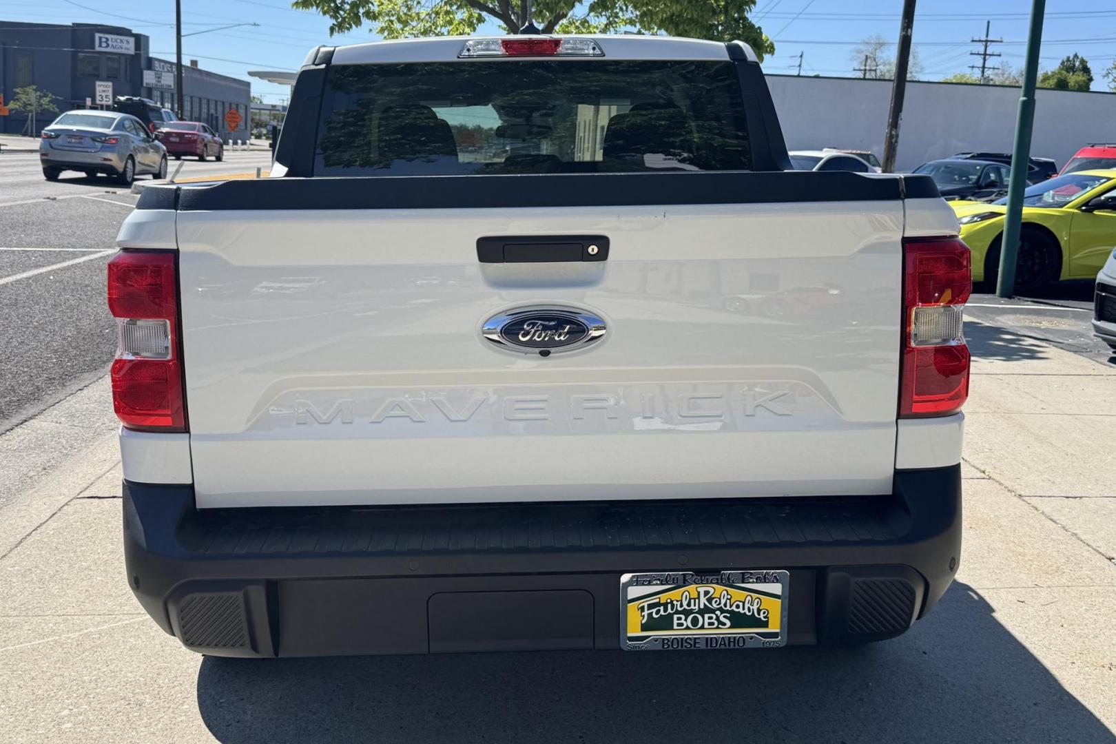 2023 Oxford White /Black Ford Maverick XL (3FTTW8E95PR) with an 4 Cyl 2.0 Liter Turbo engine, Automatic 8 Speed transmission, located at 2304 W. Main St., Boise, ID, 83702, (208) 342-7777, 43.622105, -116.218658 - Great Fuel Economy With Truck Functionality! - Photo#1