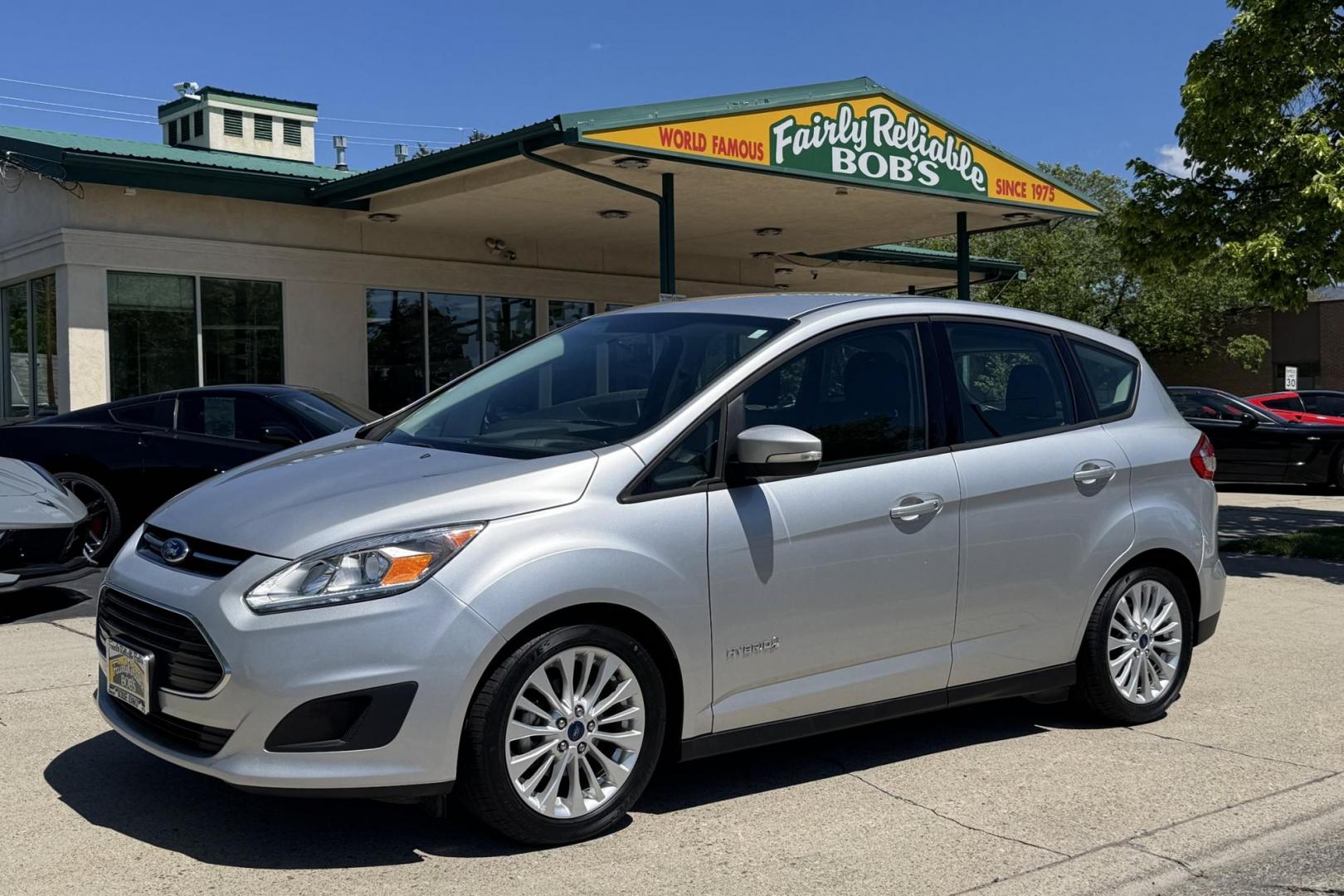 2017 Silver /Gray Ford C-Max Hybrid SE (1FADP5AU1HL) with an 4 Cyl 2.0 Liter Hybrid engine, Automatic transmission, located at 2304 W. Main St., Boise, ID, 83702, (208) 342-7777, 43.622105, -116.218658 - New Tires! Great Gas Mileage! Solid Option! - Photo#0