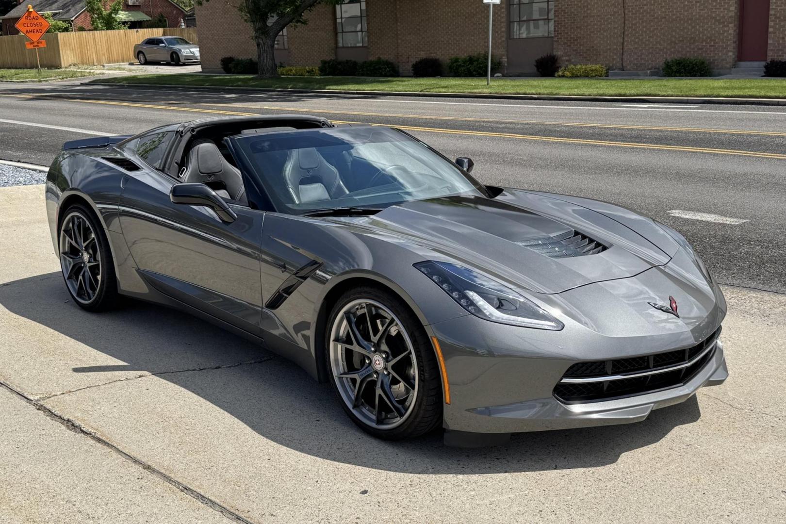 2015 Shark Gray Chevrolet Corvette Stingray 2LT Z51 (1G1YK2D7XF5) with an V8 6.2 Liter Supercharged engine, Automatic 8 Speed transmission, located at 2304 W. Main St., Boise, ID, 83702, (208) 342-7777, 43.622105, -116.218658 - Supercharged! Clean Low Mileage Stingray! - Photo#2