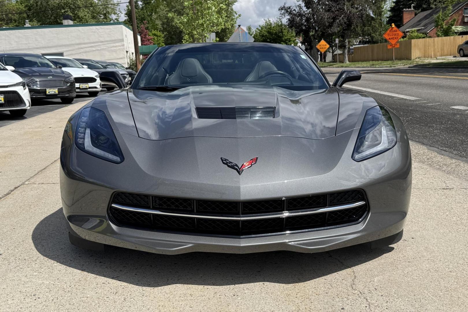 2015 Shark Gray Chevrolet Corvette Stingray 2LT Z51 (1G1YK2D7XF5) with an V8 6.2 Liter Supercharged engine, Automatic 8 Speed transmission, located at 2304 W. Main St., Boise, ID, 83702, (208) 342-7777, 43.622105, -116.218658 - Supercharged! Clean Low Mileage Stingray! - Photo#3