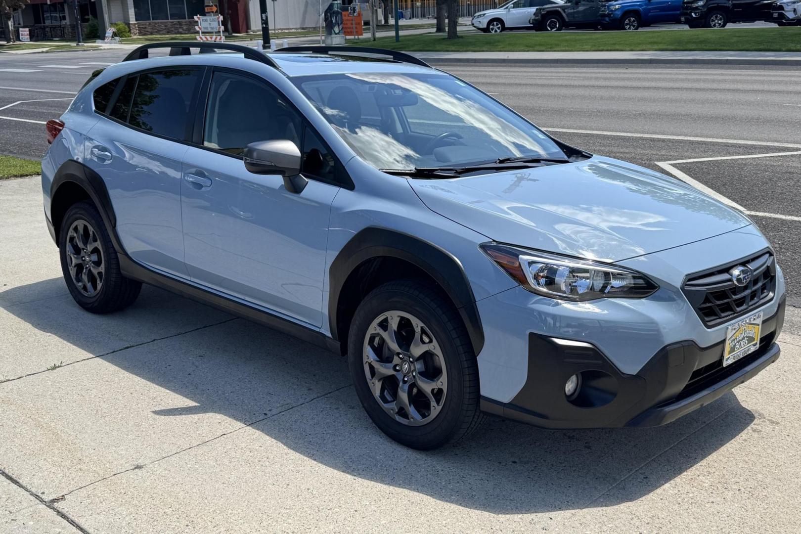 2022 Cool Gray Khaki /Black Subaru Crosstrek Sport (JF2GTHSCXNH) with an H4 2.5 Liter engine, Automatic transmission, located at 2304 W. Main St., Boise, ID, 83702, (208) 342-7777, 43.622105, -116.218658 - Ready For Adventure! - Photo#2