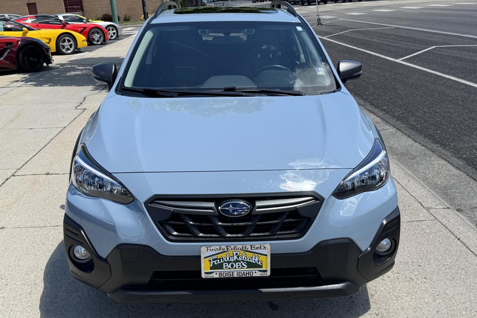 2022 Cool Gray Khaki /Black Subaru Crosstrek Sport (JF2GTHSCXNH) with an H4 2.5 Liter engine, Automatic transmission, located at 2304 W. Main St., Boise, ID, 83702, (208) 342-7777, 43.622105, -116.218658 - Ready For Adventure! - Photo#3