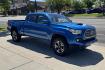 2017 Blazing Blue Pearl /Black Toyota Tacoma TRD Sport (5TFDZ5BN1HX) with an V6 3.5 Liter engine, Automatic 6 Speed transmission, located at 2304 W. Main St., Boise, ID, 83702, (208) 342-7777, 43.622105, -116.218658 - Rare Color! Clean Truck! - Photo#3