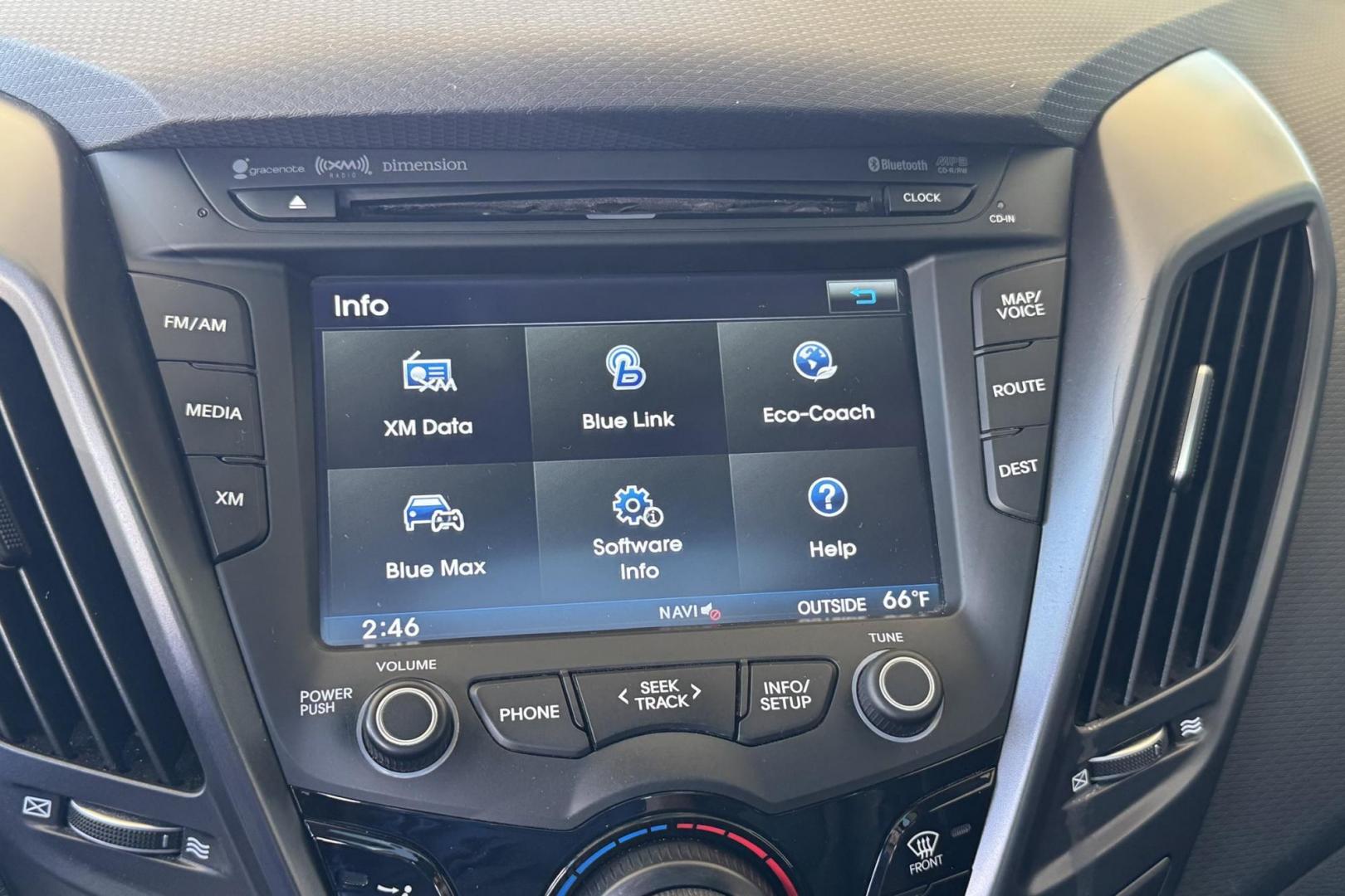 2013 Black /Black/Blue Hyundai Veloster Turbo Coupe (KMHTC6AE3DU) with an 4 Cyl 1.6 Liter Turbo engine, Automatic 6 Speed transmission, located at 2304 W. Main St., Boise, ID, 83702, (208) 342-7777, 43.622105, -116.218658 - Low Mileage Veloster! - Photo#11
