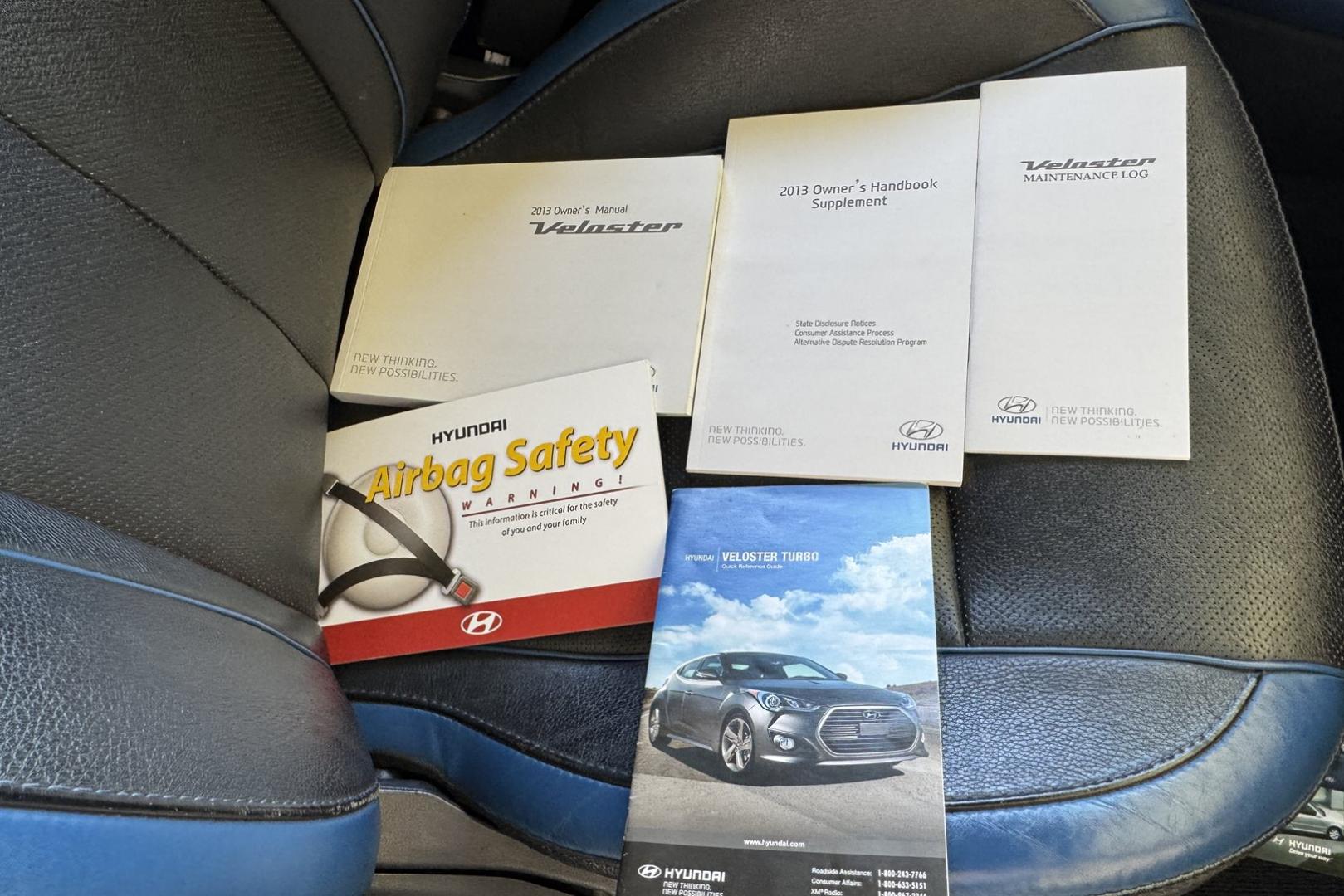 2013 Black /Black/Blue Hyundai Veloster Turbo Coupe (KMHTC6AE3DU) with an 4 Cyl 1.6 Liter Turbo engine, Automatic 6 Speed transmission, located at 2304 W. Main St., Boise, ID, 83702, (208) 342-7777, 43.622105, -116.218658 - Low Mileage Veloster! - Photo#17