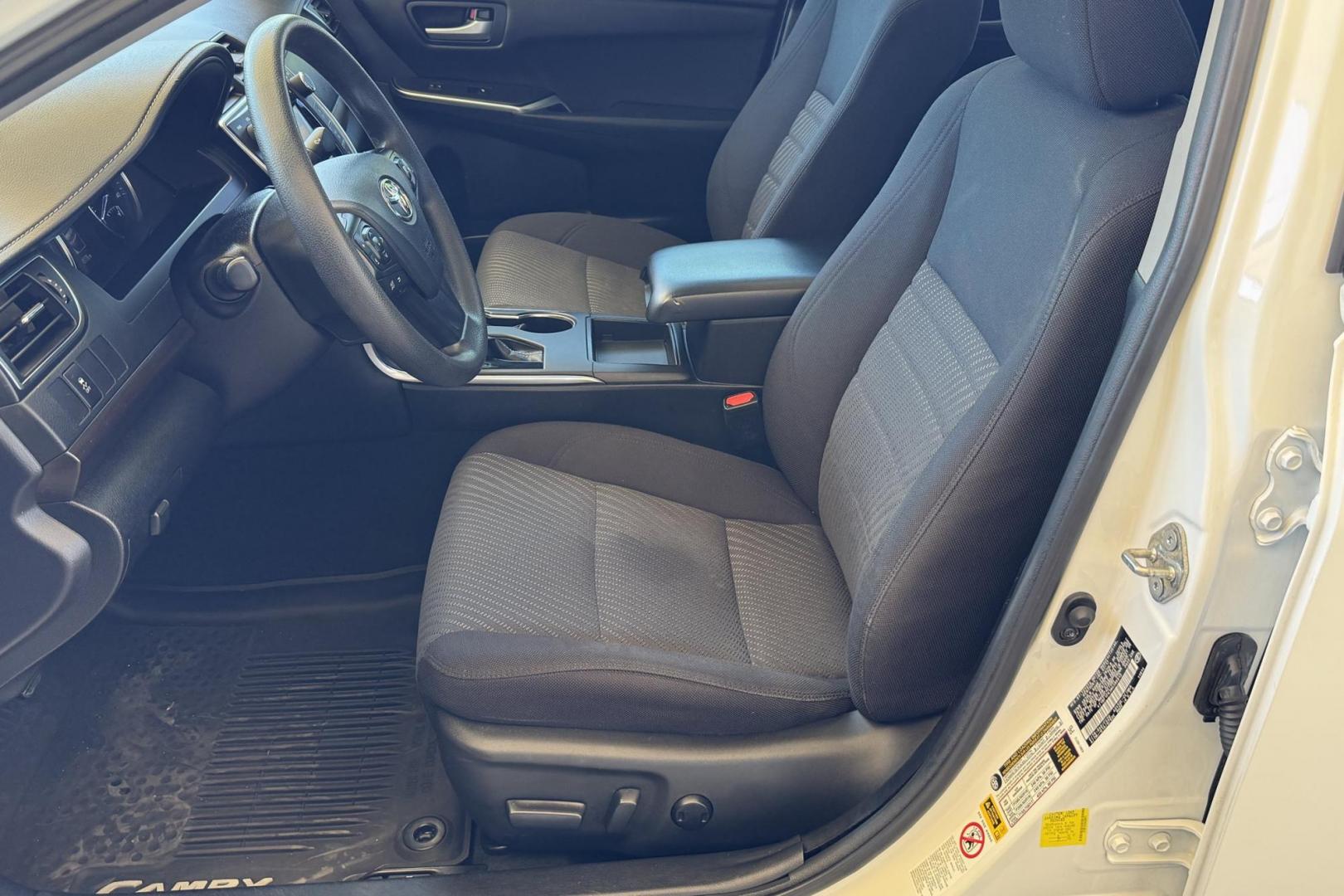 2017 Super White /Black Toyota Camry LE (4T1BF1FK3HU) with an 4 Cyl 2.5 Liter engine, Automatic transmission, located at 2304 W. Main St., Boise, ID, 83702, (208) 342-7777, 43.622105, -116.218658 - Sunroof, New Tires, Power Seat And Back Up Camera! - Photo#10