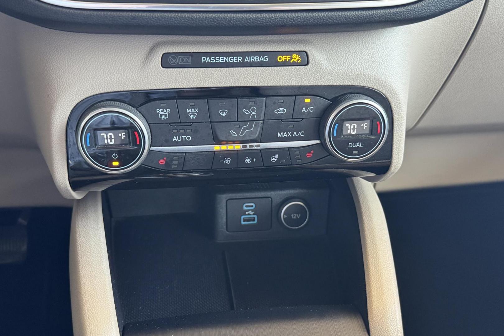 2021 White /Tan/Black Ford Escape Titanium (1FMCU9J92MU) with an 4 Cyl 2.0 Liter Turbo engine, Automatic 8 Speed transmission, located at 2304 W. Main St., Boise, ID, 83702, (208) 342-7777, 43.622105, -116.218658 - New Tires! Great Fuel Economy! Loaded With Safety Features - Photo#6
