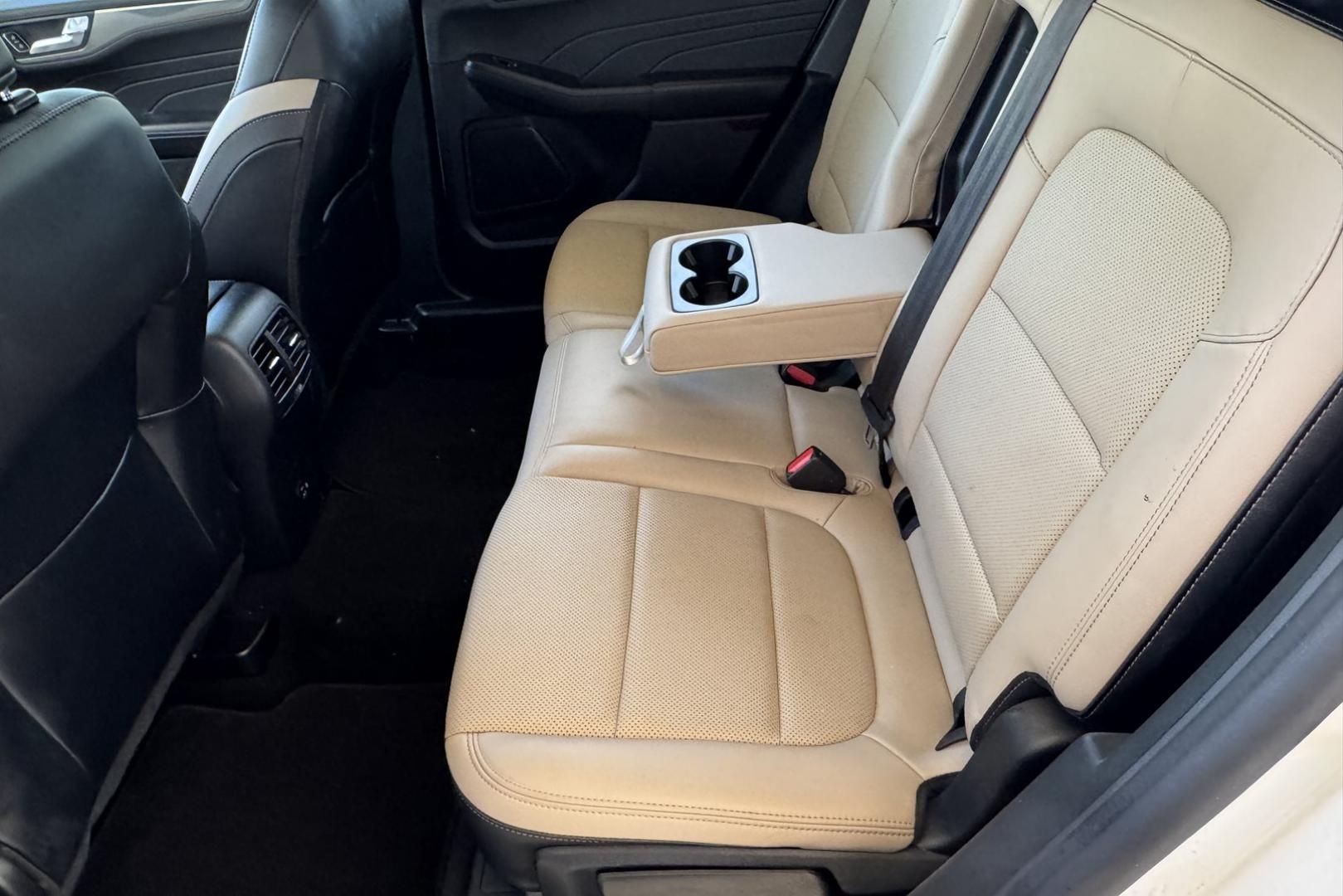 2021 White /Tan/Black Ford Escape Titanium (1FMCU9J92MU) with an 4 Cyl 2.0 Liter Turbo engine, Automatic 8 Speed transmission, located at 2304 W. Main St., Boise, ID, 83702, (208) 342-7777, 43.622105, -116.218658 - New Tires! Great Fuel Economy! Loaded With Safety Features - Photo#9