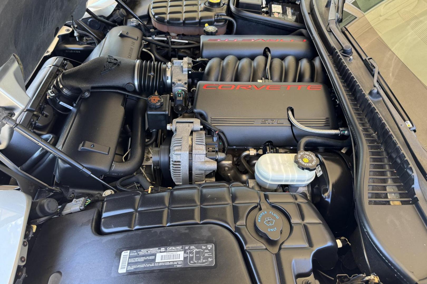 2001 Pewter /Red/Black Chevrolet Corvette Coupe (1G1YY22G315) with an V8 5.7 Lter engine, Automatic transmission, located at 2304 W. Main St., Boise, ID, 83702, (208) 342-7777, 43.622105, -116.218658 - New Tires! Low Mileage! Ready To Play! - Photo#8