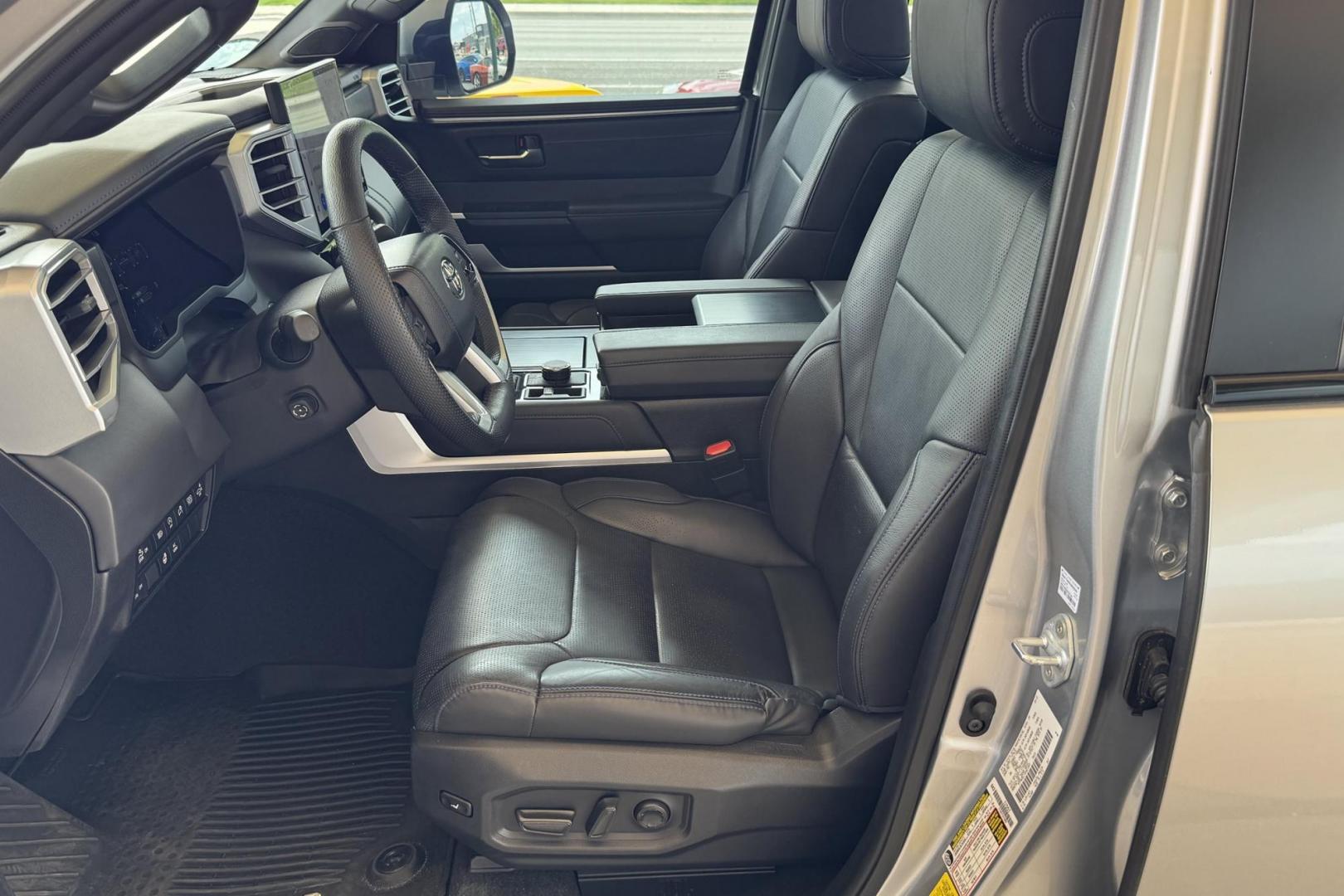 2024 Silver /Black Toyota Tundra Platinum (5TFNA5EC1RX) with an V6 3.4 Liter Twin Turbo engine, Automatic 10 Speed transmission, located at 2304 W. Main St., Boise, ID, 83702, (208) 342-7777, 43.622105, -116.218658 - A Lot Of Remaining Factory Warranty! - Photo#13