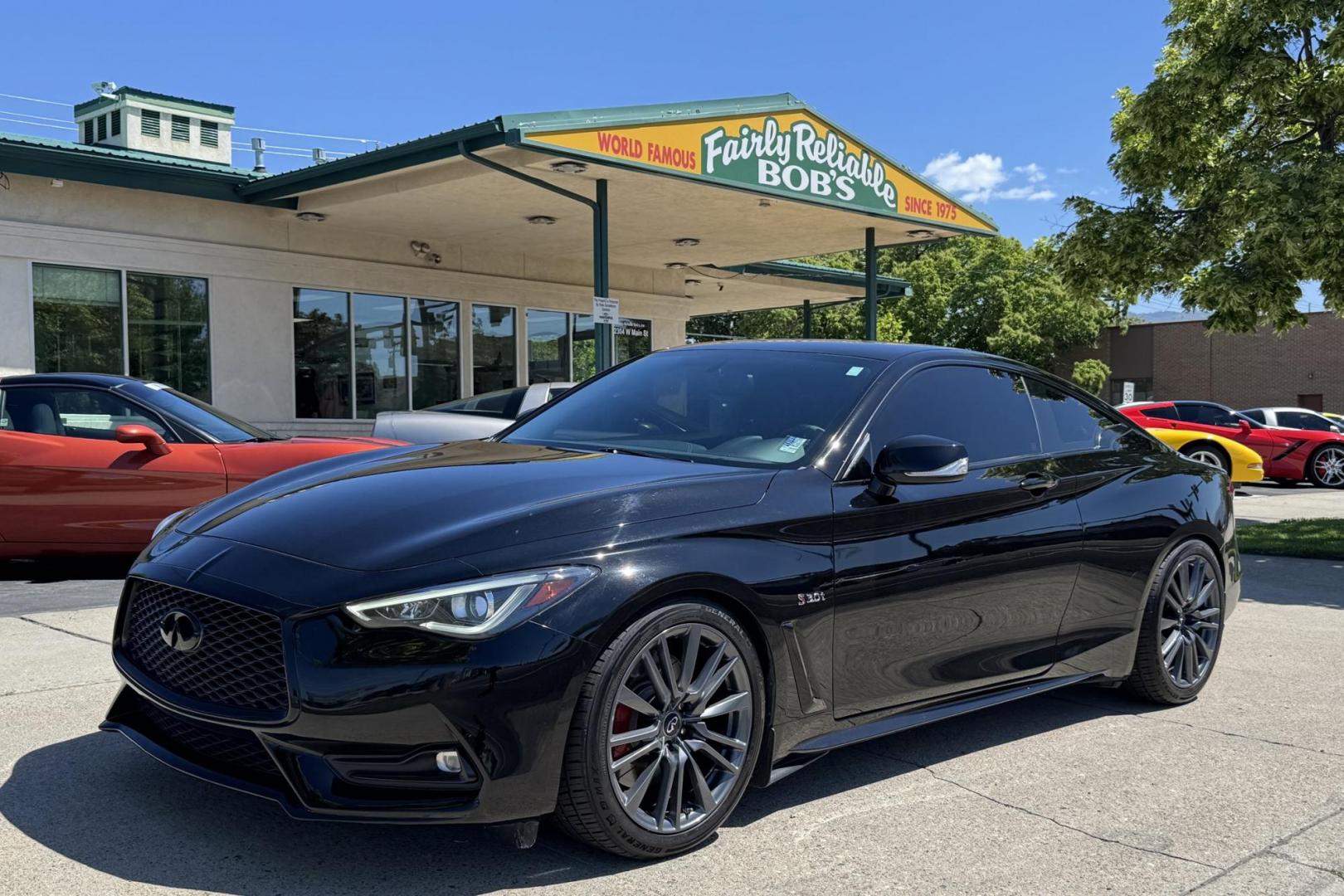 2017 Black /Black Infiniti Q60 Red Sport 400 (JN1FV7EL7HM) with an V6 3.0 Liter Twin Turbo engine, Automatic 7 Speed transmission, located at 2304 W. Main St., Boise, ID, 83702, (208) 342-7777, 43.622105, -116.218658 - All Wheel Drive Road Rocket! This One Is Clean! - Photo#0
