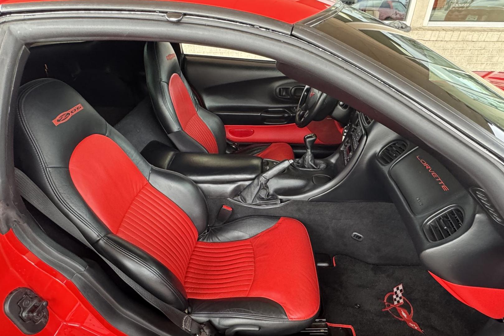 2002 Victory Red /Red/Black Chevrolet Corvette Z06 (1G1YY12S725) with an V8 5.7 Liter engine, 6 Speed Manual transmission, located at 2304 W. Main St., Boise, ID, 83702, (208) 342-7777, 43.622105, -116.218658 - LS6 405 Horse Power! - Photo#14