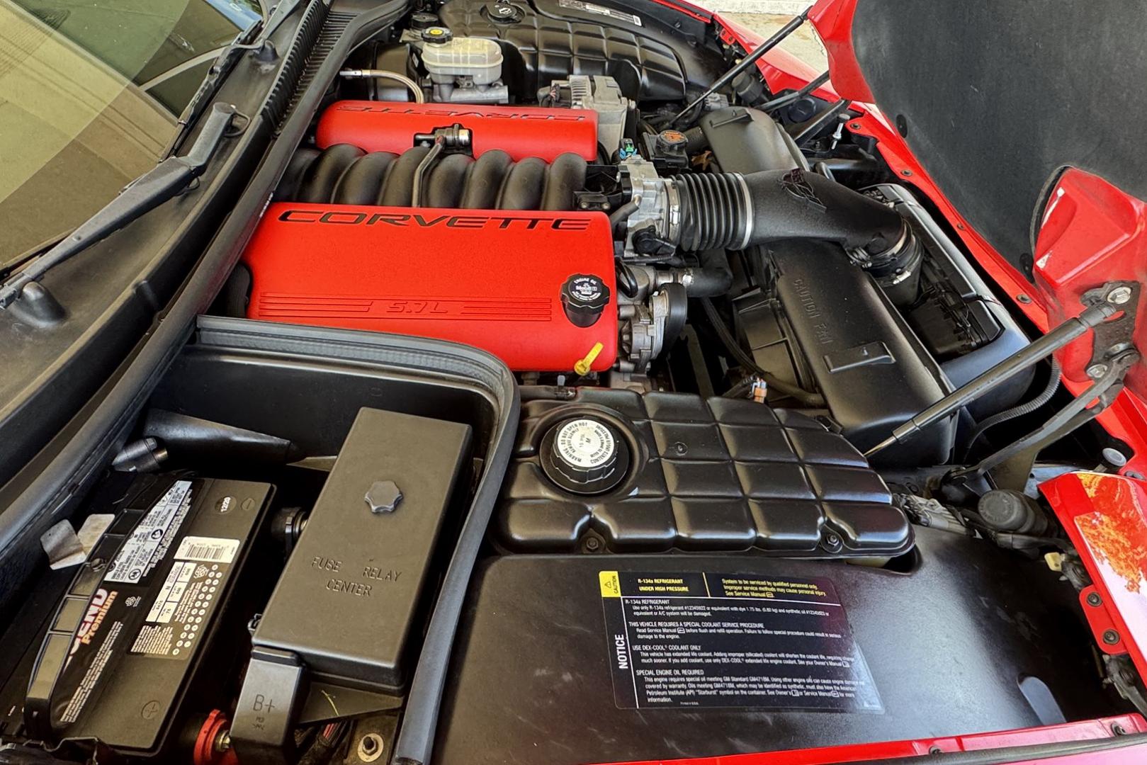 2002 Victory Red /Red/Black Chevrolet Corvette Z06 (1G1YY12S725) with an V8 5.7 Liter engine, 6 Speed Manual transmission, located at 2304 W. Main St., Boise, ID, 83702, (208) 342-7777, 43.622105, -116.218658 - LS6 405 Horse Power! - Photo#10