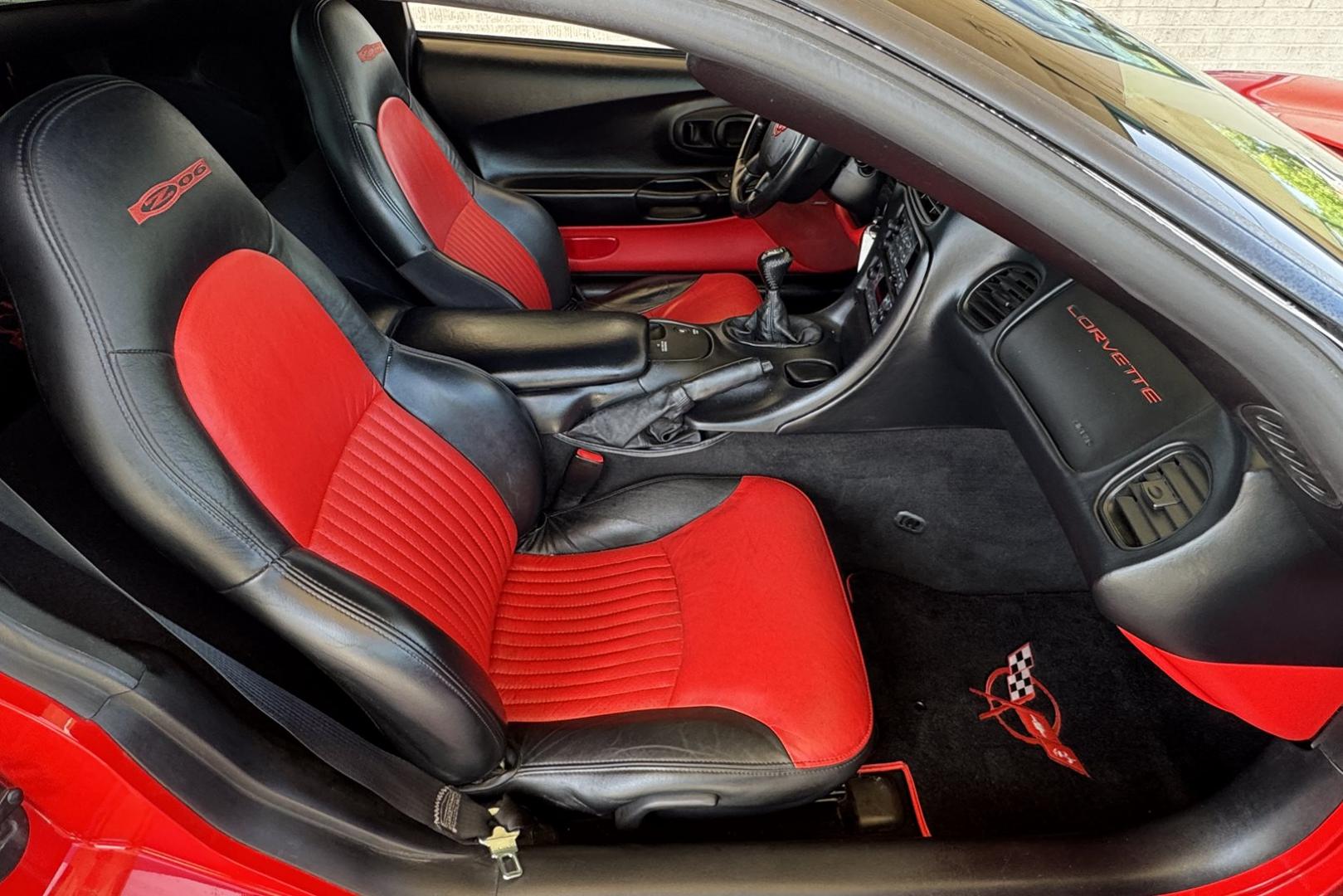 2002 Victory Red /Red/Black Chevrolet Corvette Z06 (1G1YY12S725) with an V8 5.7 Liter engine, 6 Speed Manual transmission, located at 2304 W. Main St., Boise, ID, 83702, (208) 342-7777, 43.622105, -116.218658 - LS6 405 Horse Power! - Photo#12