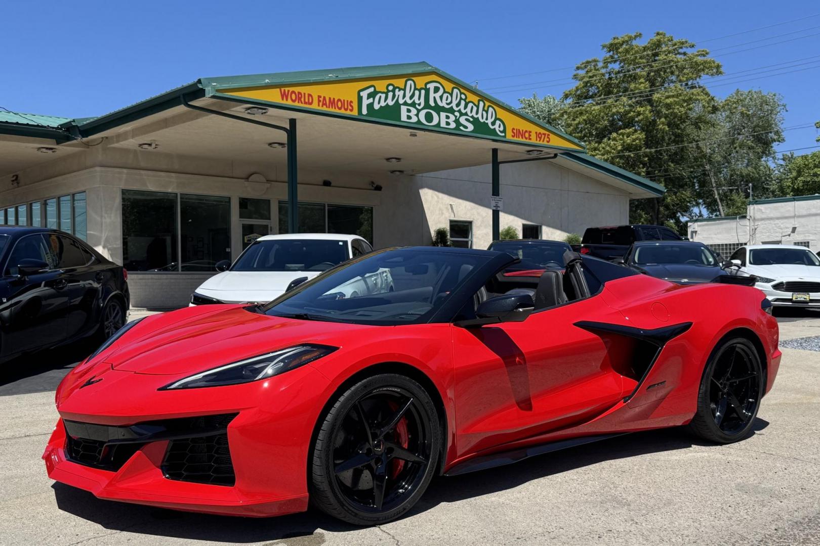 2024 Torch Red /Jet Black Chevrolet Corvette Stingray E-Ray 2LZ (1G1YL3D43R5) with an V8 6.2 Liter engine, Automatic 8 Speed transmission, located at 2304 W. Main St., Boise, ID, 83702, (208) 342-7777, 43.622105, -116.218658 - Photo#0