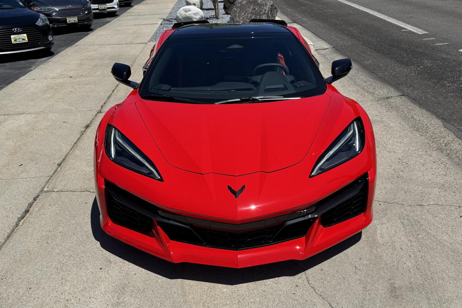 2024 Torch Red /Jet Black Chevrolet Corvette Stingray E-Ray 2LZ (1G1YL3D43R5) with an V8 6.2 Liter engine, Automatic 8 Speed transmission, located at 2304 W. Main St., Boise, ID, 83702, (208) 342-7777, 43.622105, -116.218658 - Photo#26
