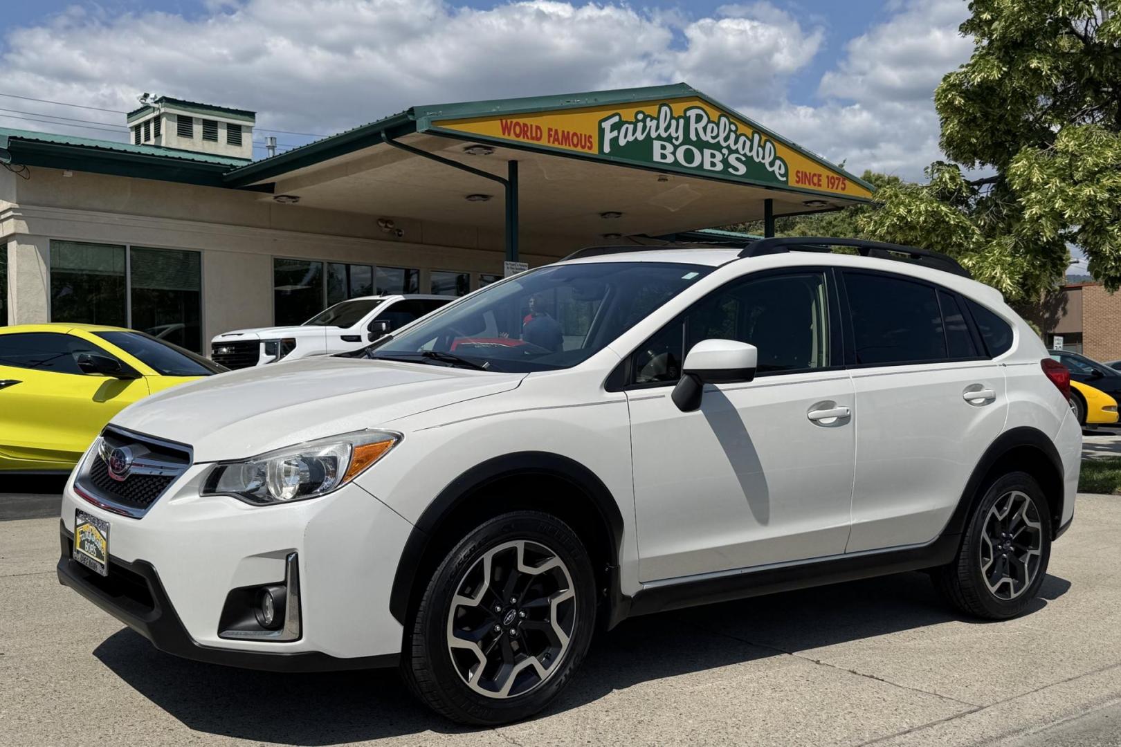 2017 Crystal White Pearl /Black Subaru Crosstrek Premium (JF2GPABC5H8) with an H4 2.0 Liter engine, Automatic transmission, located at 2304 W. Main St., Boise, ID, 83702, (208) 342-7777, 43.622105, -116.218658 - Photo#0
