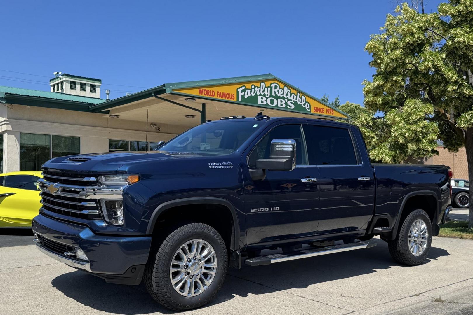 2020 Northsky Blue Metallic /Jet Black Chevrolet Silverado 3500HD High Country (1GC4YVEYXLF) with an V8 6.6 Liter Turbo Duramax Diesel engine, Automatic 10 Speed transmission, located at 2304 W. Main St., Boise, ID, 83702, (208) 342-7777, 43.622105, -116.218658 - New Tires! Highly Optioned! Ready To Tow! - Photo#0