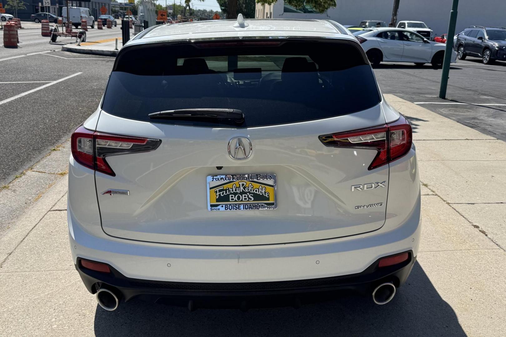 2019 White Diamond Pearl /Red/Black Acura RDX W/ A-Spec Pkg (5J8TC2H65KL) with an 4 Cyl 2.0 Liter Turbo engine, Automatic 10 Speed transmission, located at 2304 W. Main St., Boise, ID, 83702, (208) 342-7777, 43.622105, -116.218658 - New Tires! Loaded With Safety Features! - Photo#1