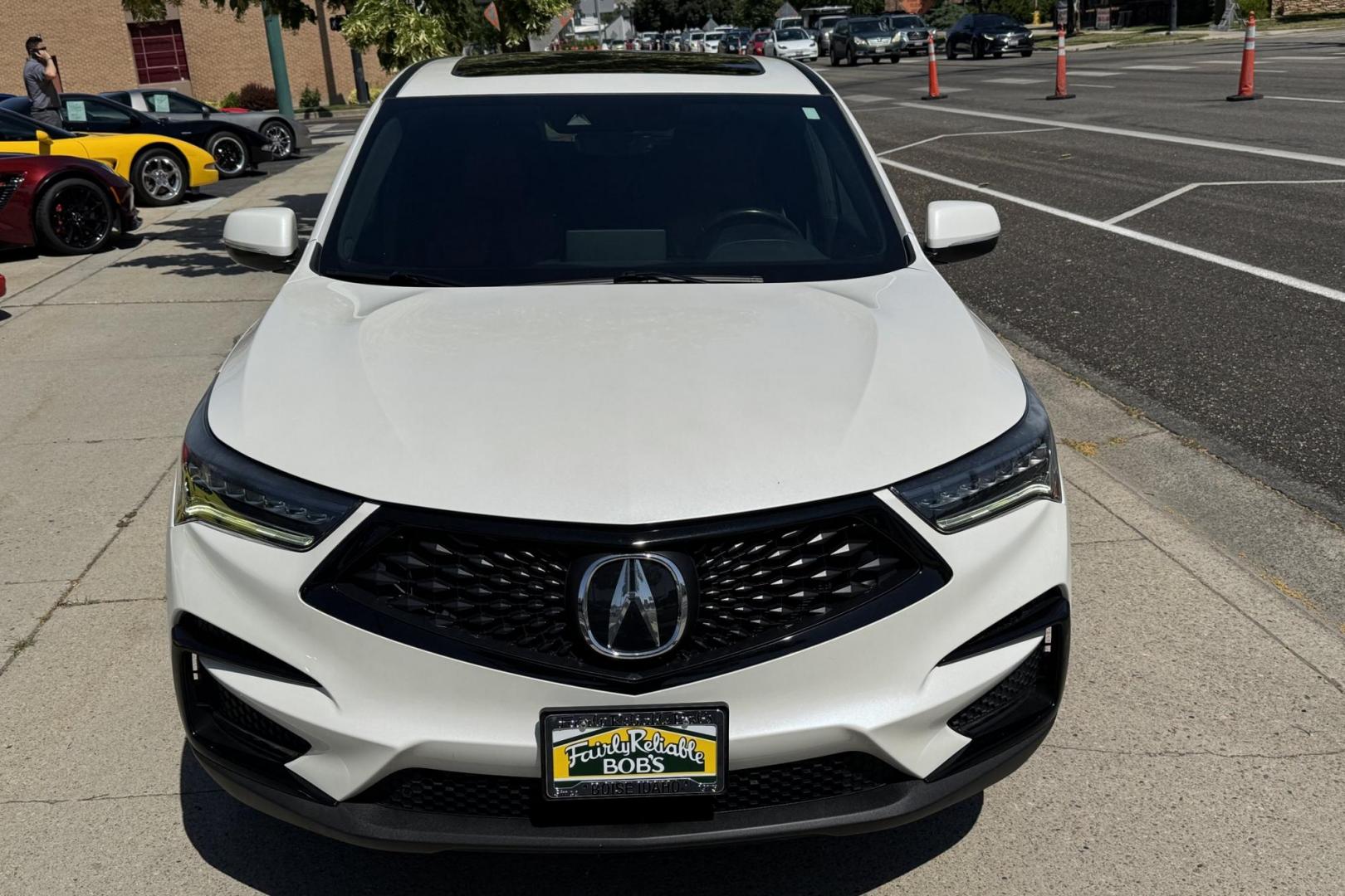 2019 White Diamond Pearl /Red/Black Acura RDX W/ A-Spec Pkg (5J8TC2H65KL) with an 4 Cyl 2.0 Liter Turbo engine, Automatic 10 Speed transmission, located at 2304 W. Main St., Boise, ID, 83702, (208) 342-7777, 43.622105, -116.218658 - New Tires! Loaded With Safety Features! - Photo#3
