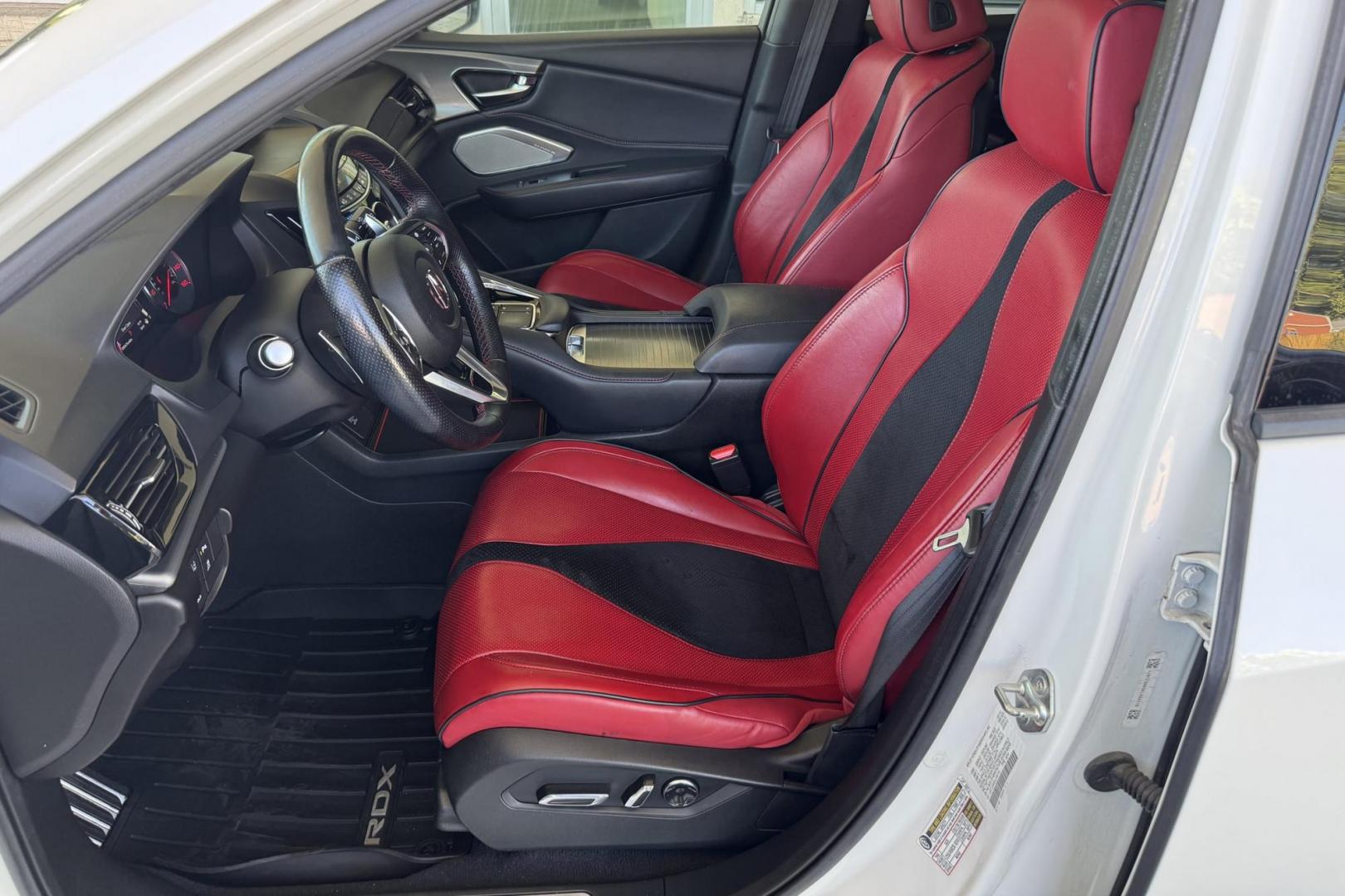 2019 White Diamond Pearl /Red/Black Acura RDX W/ A-Spec Pkg (5J8TC2H65KL) with an 4 Cyl 2.0 Liter Turbo engine, Automatic 10 Speed transmission, located at 2304 W. Main St., Boise, ID, 83702, (208) 342-7777, 43.622105, -116.218658 - New Tires! Loaded With Safety Features! - Photo#9