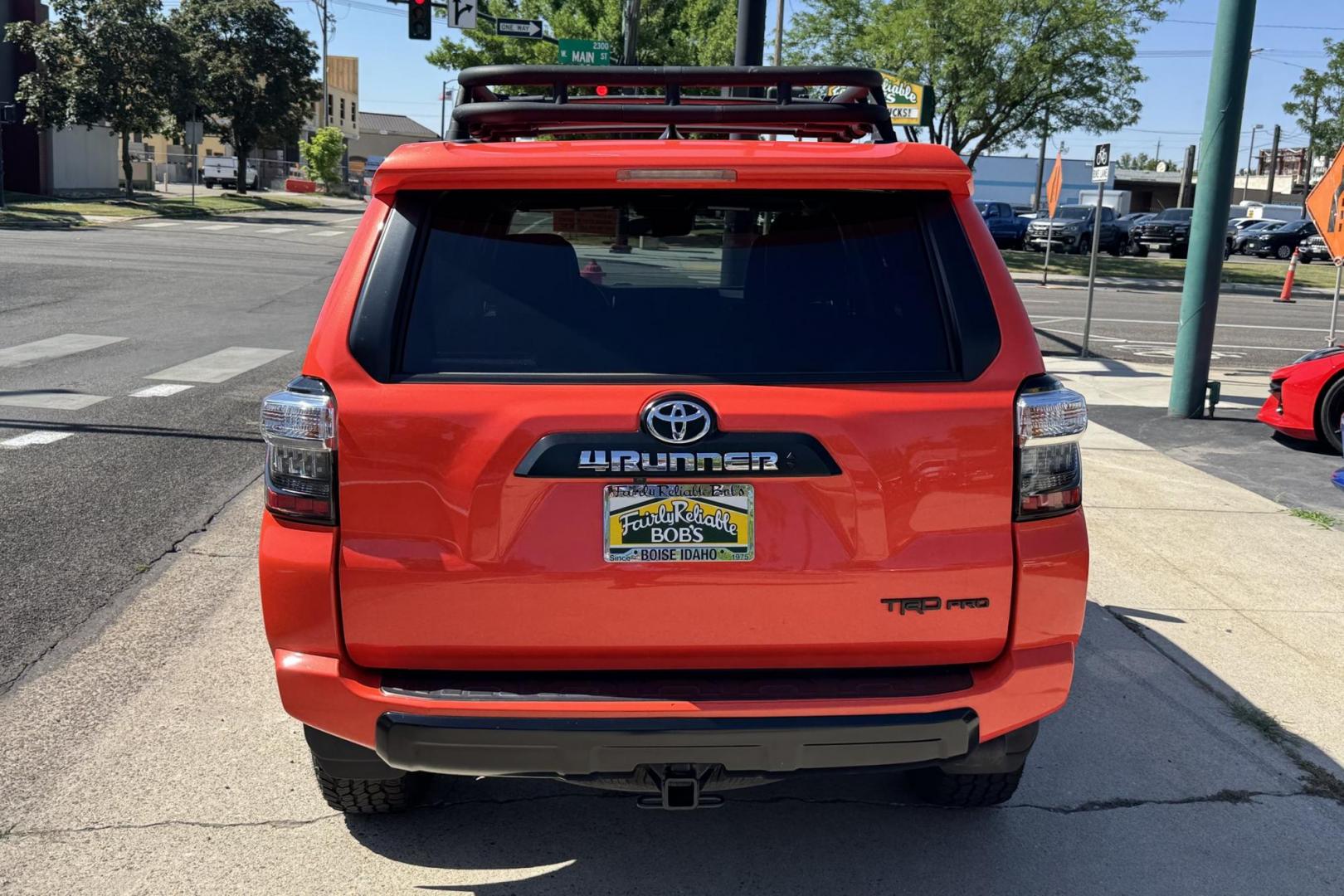2023 Solar Octane /Black Toyota 4Runner TRD Pro (JTELU5JR7P6) with an V6 4.0 Liter engine, Automatic transmission, located at 2304 W. Main St., Boise, ID, 83702, (208) 342-7777, 43.622105, -116.218658 - Solar Octane TRD Pro! - Photo#1
