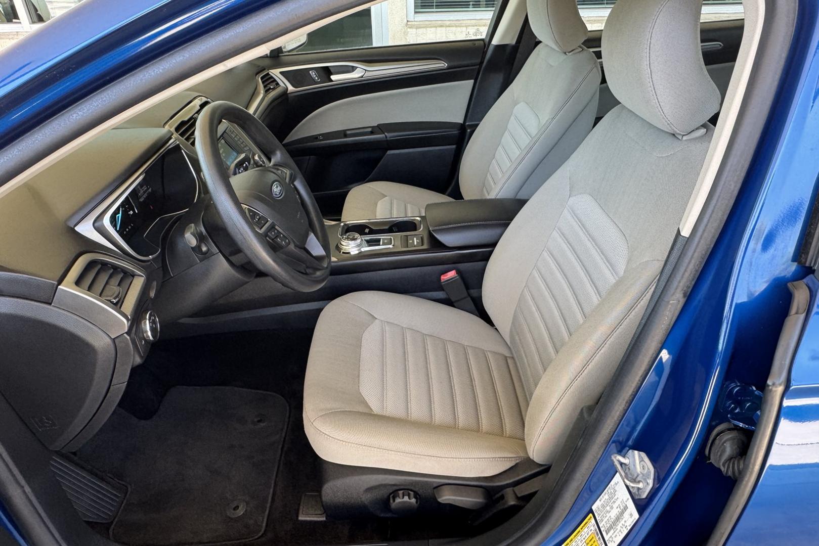 2018 Blue Lightning Metallic /Gray Ford Fusion (3FA6P0UU7JR) with an 4 Cyl 2.0 Liter Hybrid engine, Automatic transmission, located at 2304 W. Main St., Boise, ID, 83702, (208) 342-7777, 43.622105, -116.218658 - New Tires And Only 8,600 Miles!!!! - Photo#7