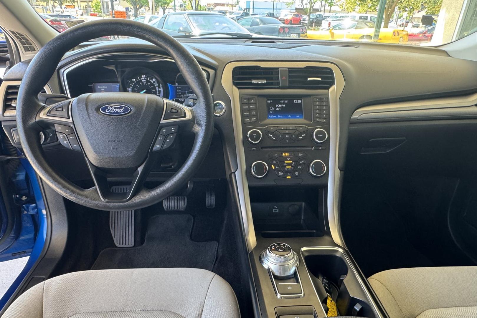2018 Blue Lightning Metallic /Gray Ford Fusion (3FA6P0UU7JR) with an 4 Cyl 2.0 Liter Hybrid engine, Automatic transmission, located at 2304 W. Main St., Boise, ID, 83702, (208) 342-7777, 43.622105, -116.218658 - New Tires And Only 8,600 Miles!!!! - Photo#9