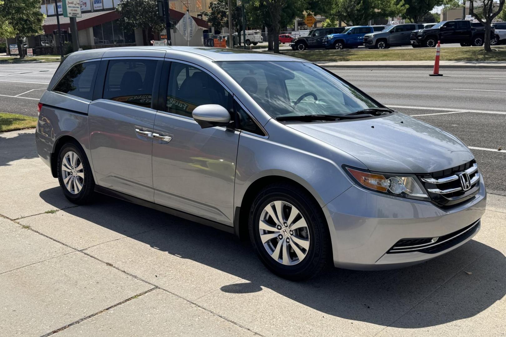 2016 Silver /Gray Honda Odyssey EX-L (5FNRL5H66GB) with an V6 3.5 Liter engine, Automatic 6 Speed transmission, located at 2304 W. Main St., Boise, ID, 83702, (208) 342-7777, 43.622105, -116.218658 - 8 Passenger! Dual Power Sliding Doors! Ready To Go! - Photo#2