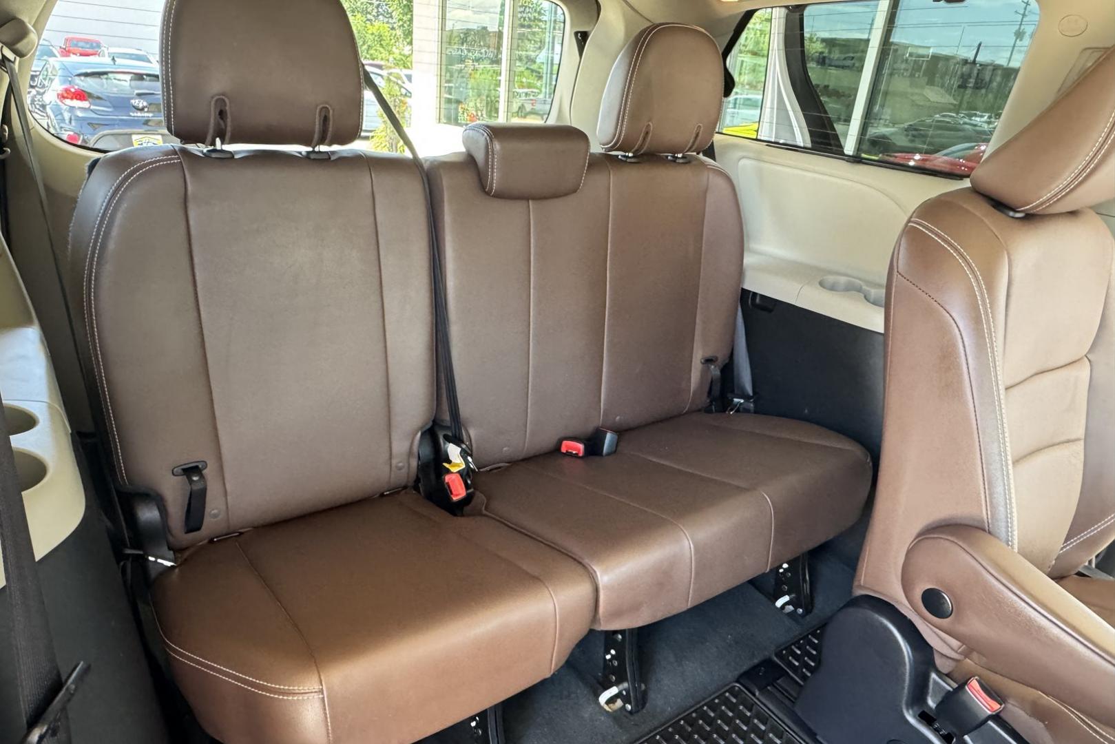 2020 Blizzard Pearl /Chestnut Toyota Sienna Limited Premium (5TDDZ3DCXLS) with an V6 3.5 Liter engine, Automatic 8 Speed transmission, located at 2304 W. Main St., Boise, ID, 83702, (208) 342-7777, 43.622105, -116.218658 - Hard To Find! Great To Own! Factory Rear Entertainment System Too! - Photo#27