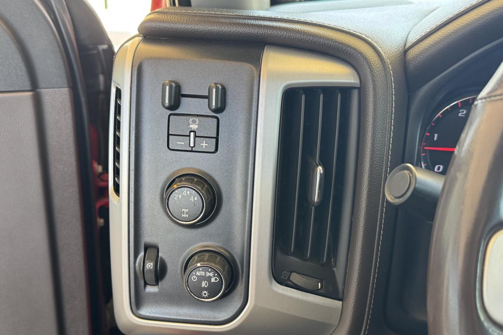 2016 Victory Red /Tan GMC Sierra 3500HD SLT (1GT42XC89GF) with an V8 6.6 Liter Turbo Duramax Diesel engine, Automatic 6 Speed With Overdrive Allison transmission, located at 2304 W. Main St., Boise, ID, 83702, (208) 342-7777, 43.622105, -116.218658 - Long Bed! Capable Hauler! - Photo#9