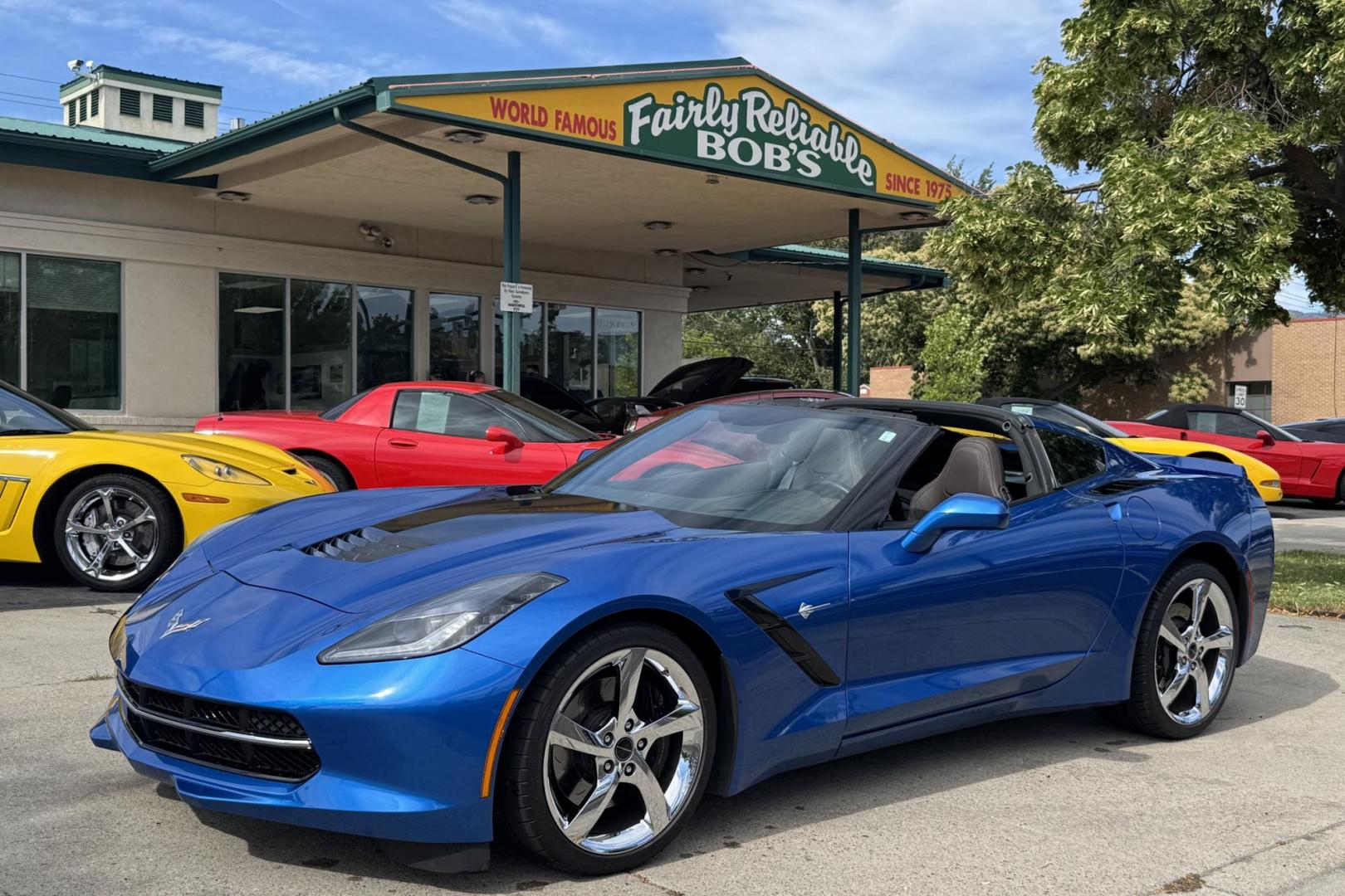 2014 Laguna Blue /Brownstone Chevrolet Corvette Stingray 3LT Z51 (1G1YL2D71E5) with an V8 6.2 Liter engine, 7 Speed Manual w/ Rev Matching transmission, located at 2304 W. Main St., Boise, ID, 83702, (208) 342-7777, 43.622105, -116.218658 - The 2014 Chevrolet Corvette Premiere Edition is a limited-production model of the Corvette Stingray, celebrating the debut of the C7 generation. Only 500 coupes were produced, exclusively in Laguna Blue with a Brownstone interior. One Owner Idaho Stingray! - Photo#0
