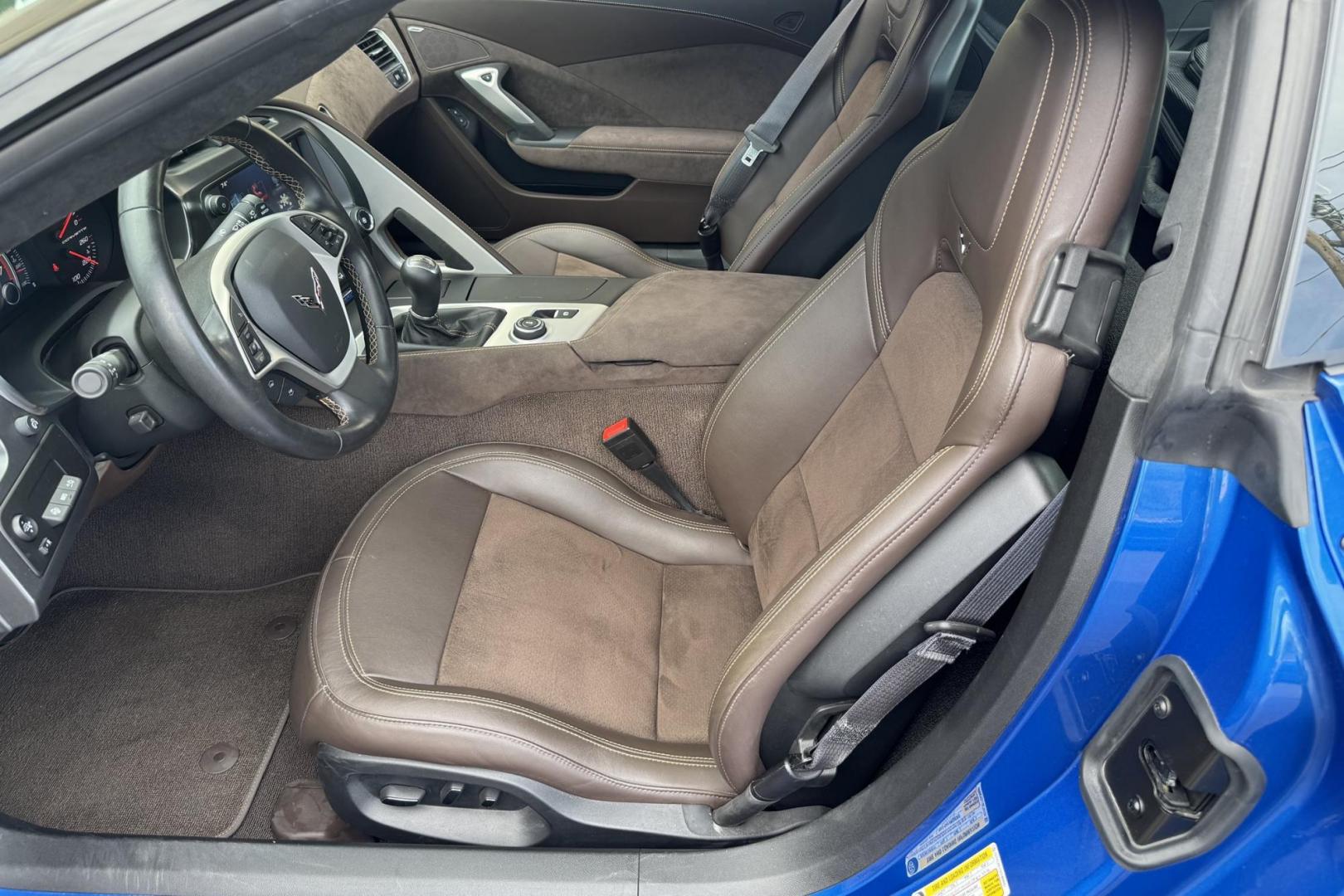 2014 Laguna Blue /Brownstone Chevrolet Corvette Stingray 3LT Z51 (1G1YL2D71E5) with an V8 6.2 Liter engine, 7 Speed Manual w/ Rev Matching transmission, located at 2304 W. Main St., Boise, ID, 83702, (208) 342-7777, 43.622105, -116.218658 - The 2014 Chevrolet Corvette Premiere Edition is a limited-production model of the Corvette Stingray, celebrating the debut of the C7 generation. Only 500 coupes were produced, exclusively in Laguna Blue with a Brownstone interior. One Owner Idaho Stingray! - Photo#8